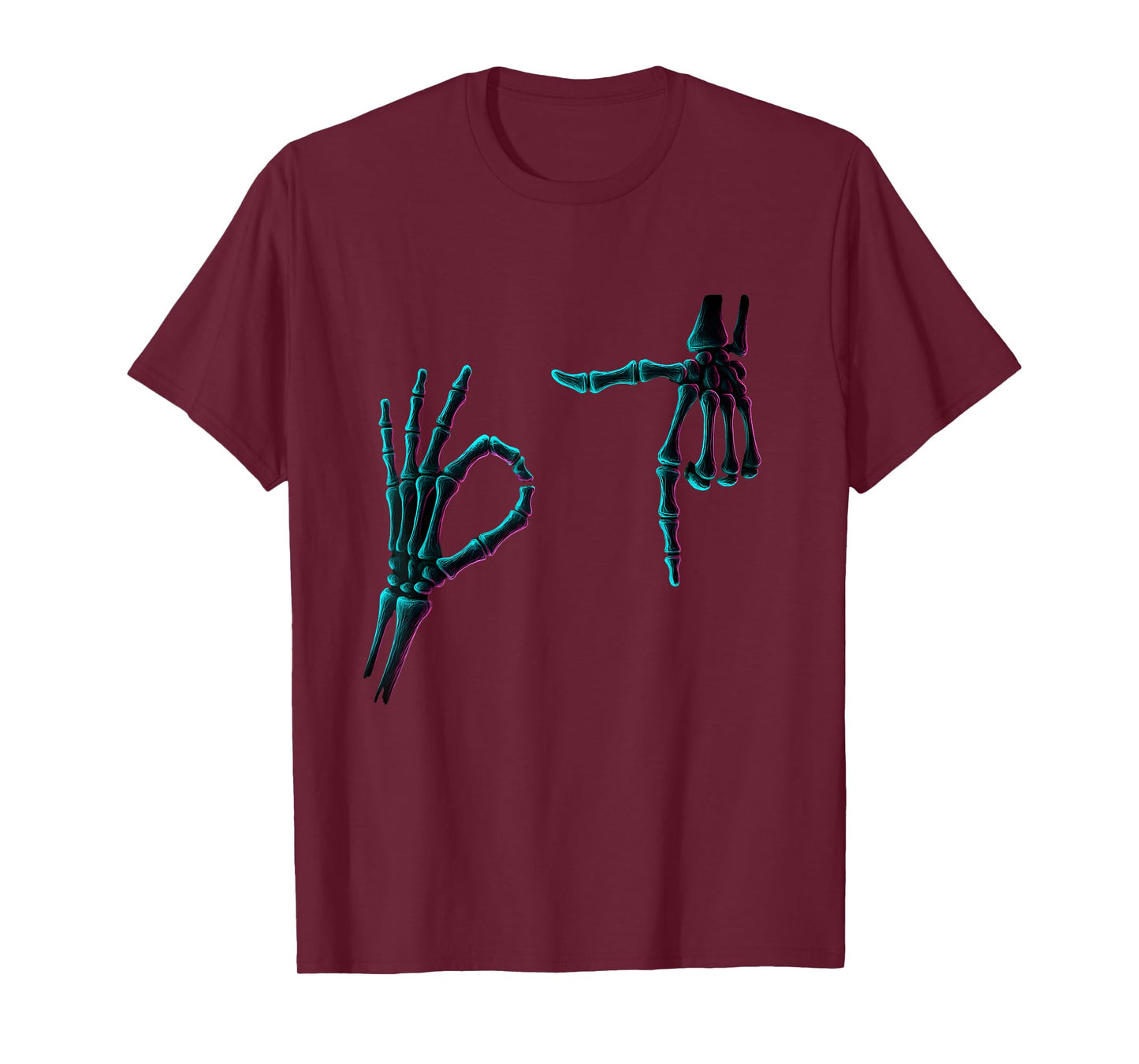 67 Meme Skeleton Hand 6 7 Halloween Six Seven Funny Teens T-Shirt