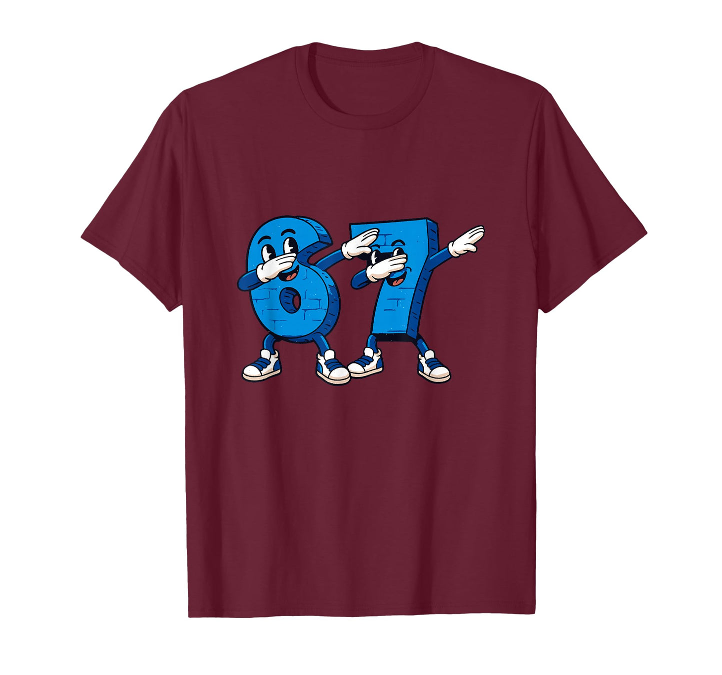 Six Seven Dabbing Cool Meme 67 Funny Dab Number T-Shirt