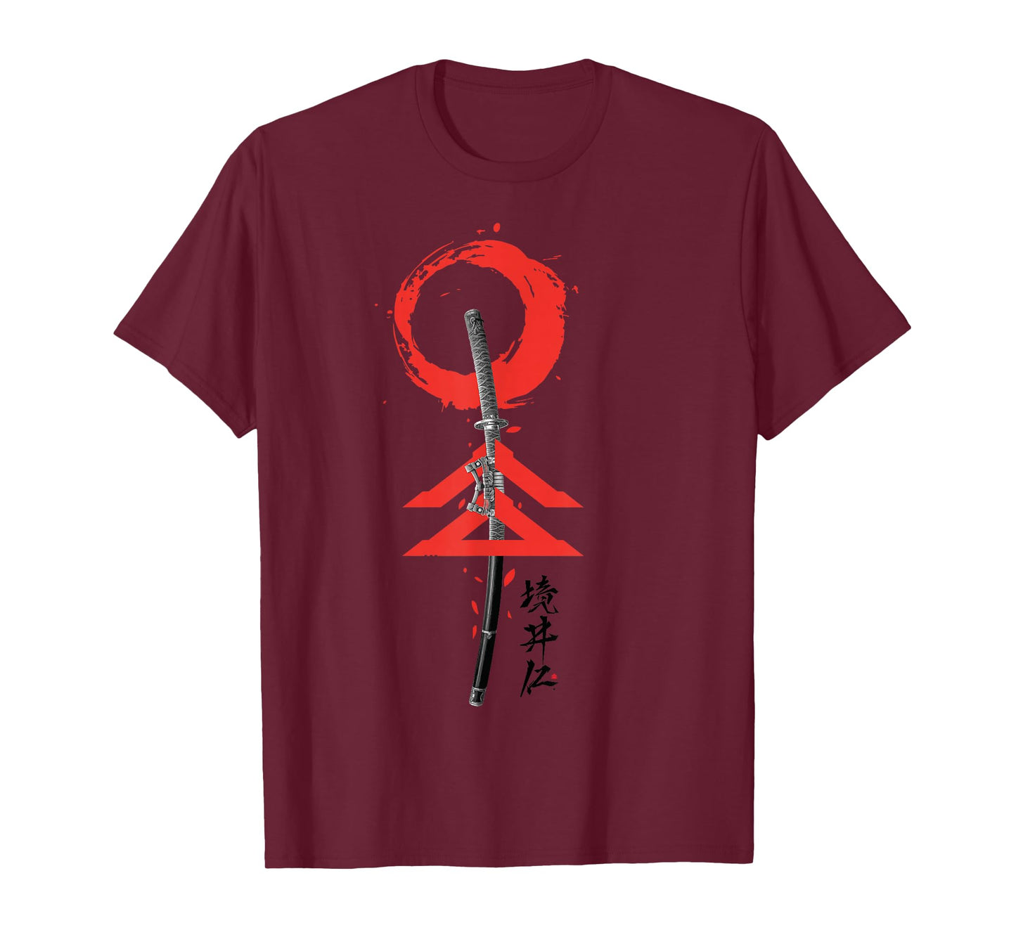 The Japanese Spirits Samurai Warrior Sword T-Shirt