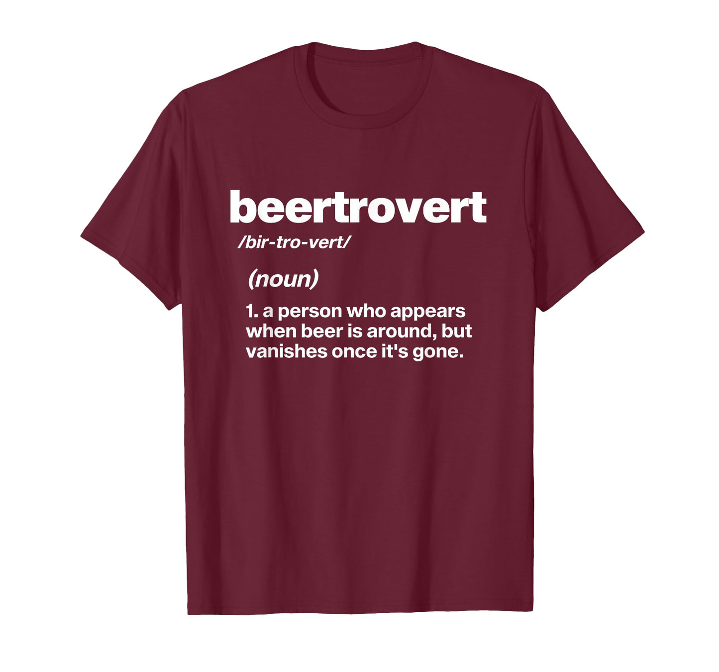 Beertrovert, Funny Beer Drinking T-Shirt