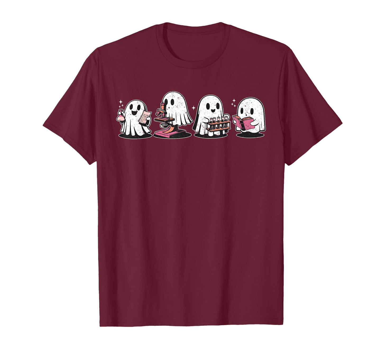 Cute Halloween Science Chemistry Ghost Laboratory Teacher T-Shirt