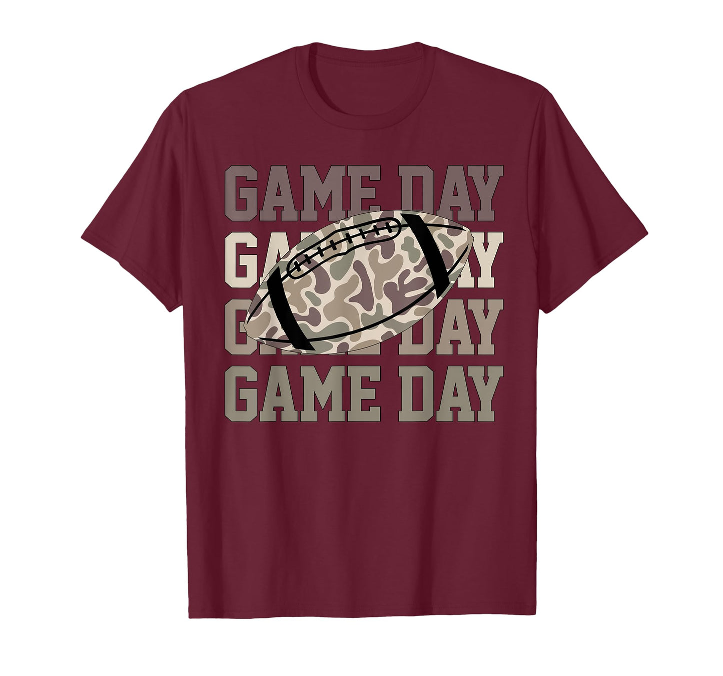Touchdown American Football Game Day Thanksgiving Camo Funny T-Shirt