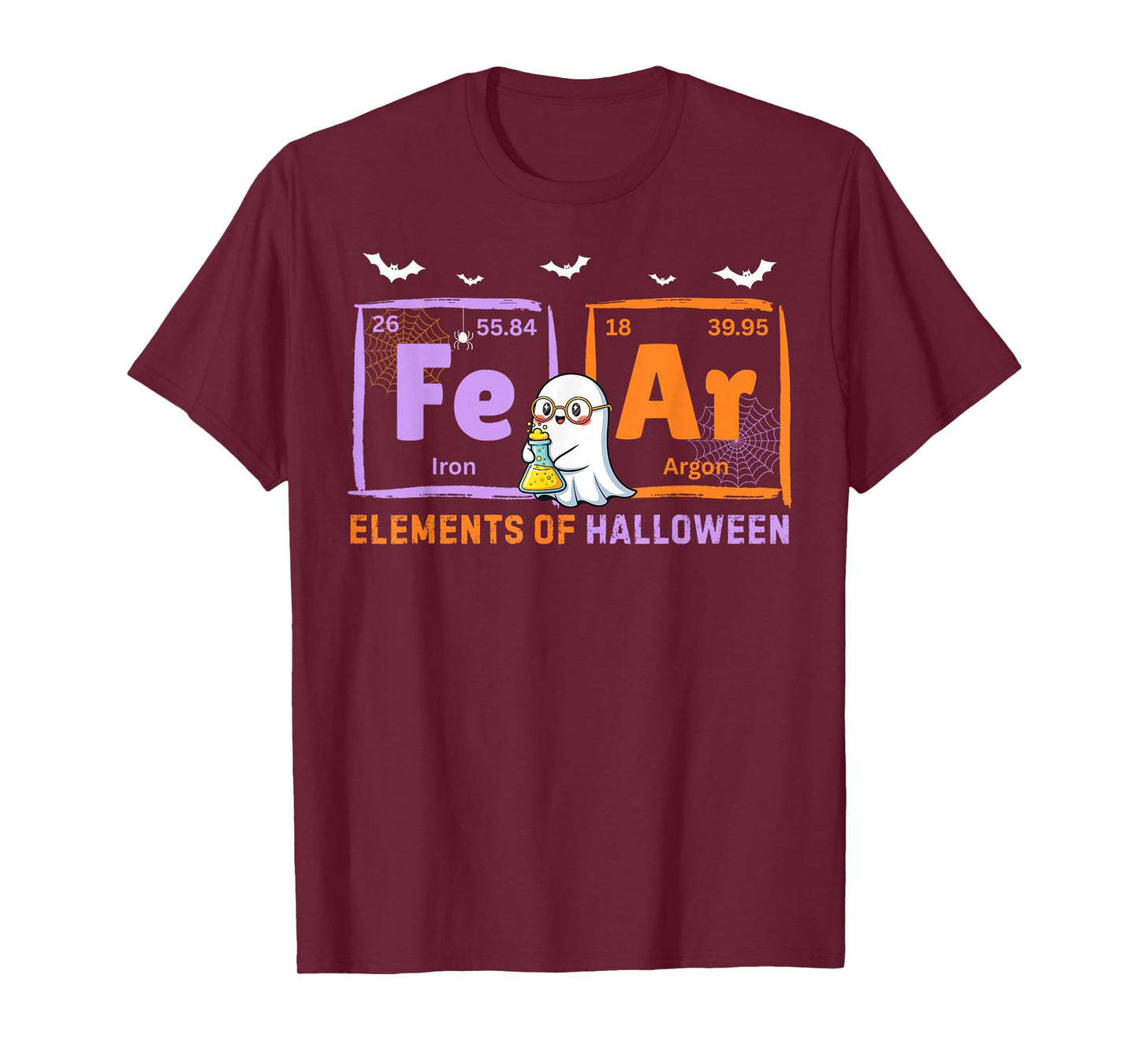 Elements of Halloween Fear Periodically Chemistry Teacher T-Shirt