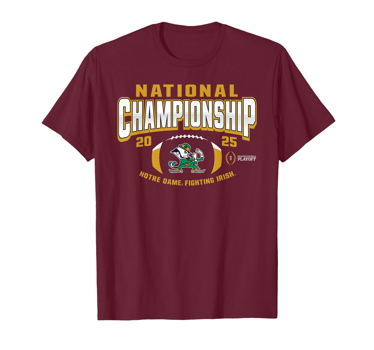 Elite Authentics Notre Dame Fighting Irish Unisex-Adult Black Cotton Short Sleeve Modern T-Shirt