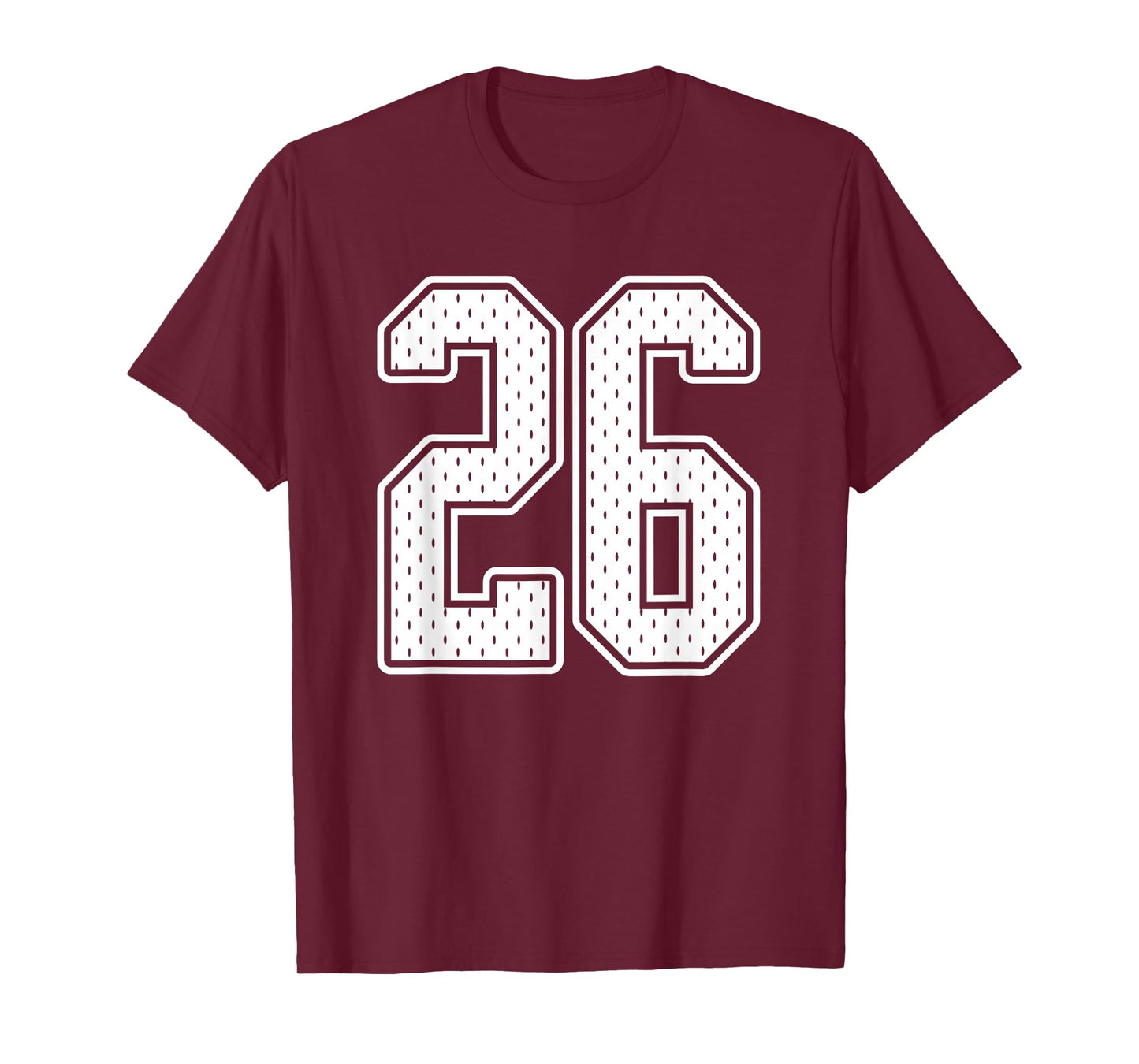 #26 White Vintage Number 26 Sports Fan Jersey Style T-Shirt
