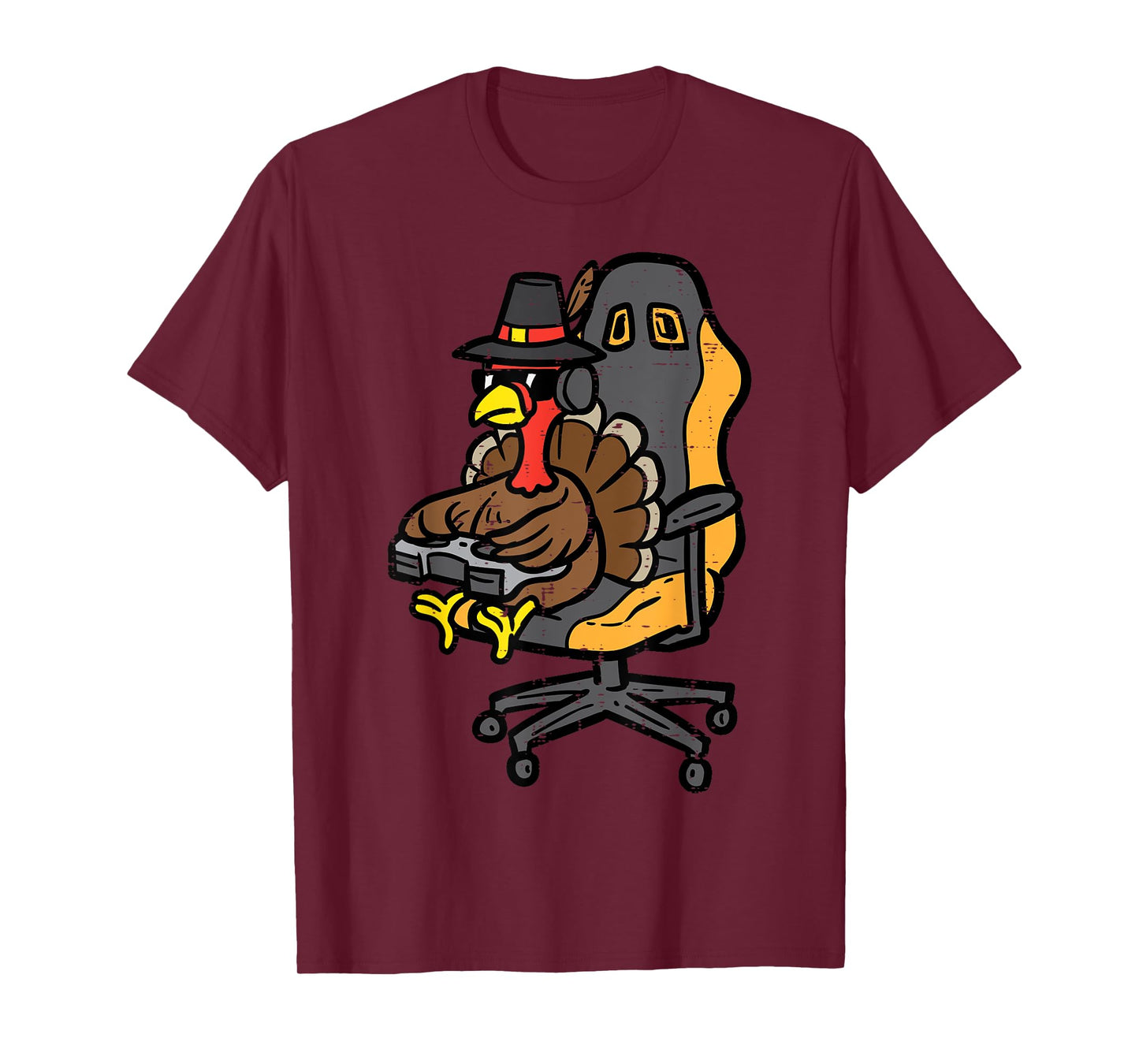 Thanksgiving Turkey Gaming Gamer Men Boys Kids Teen Youth T-Shirt