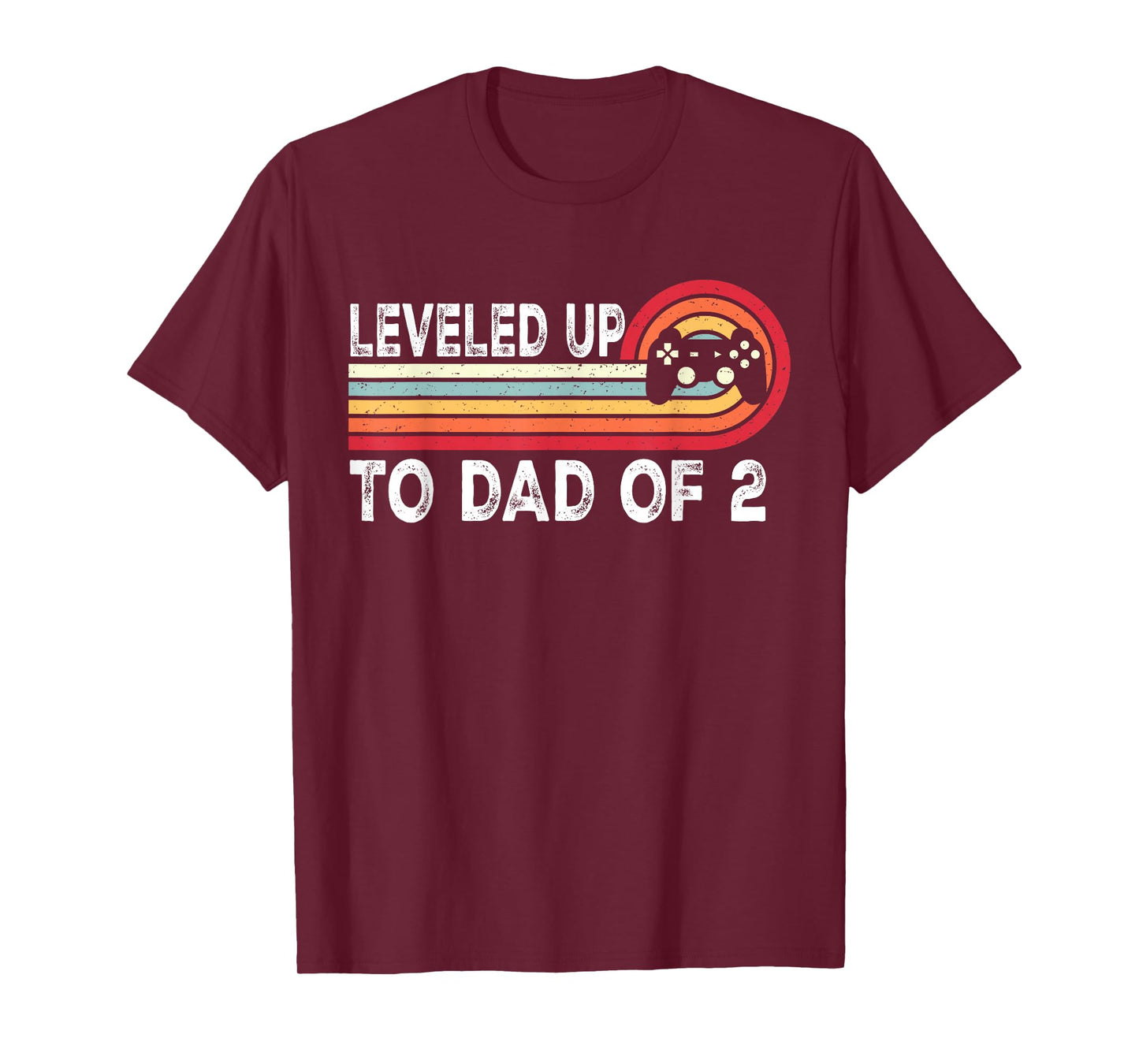 Leveled Up To Dad of 2 Daddy Again Pregnancy Announcement T-Shirt