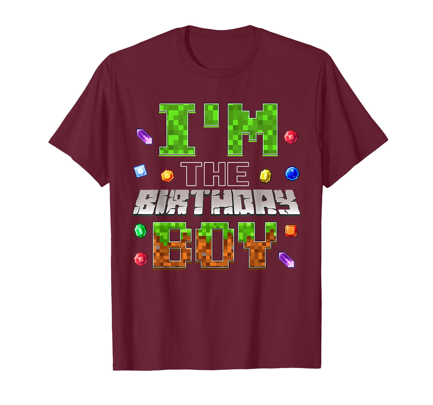 I'm The Birthday Boy Game Pixel Number Birthday Party T-Shirt