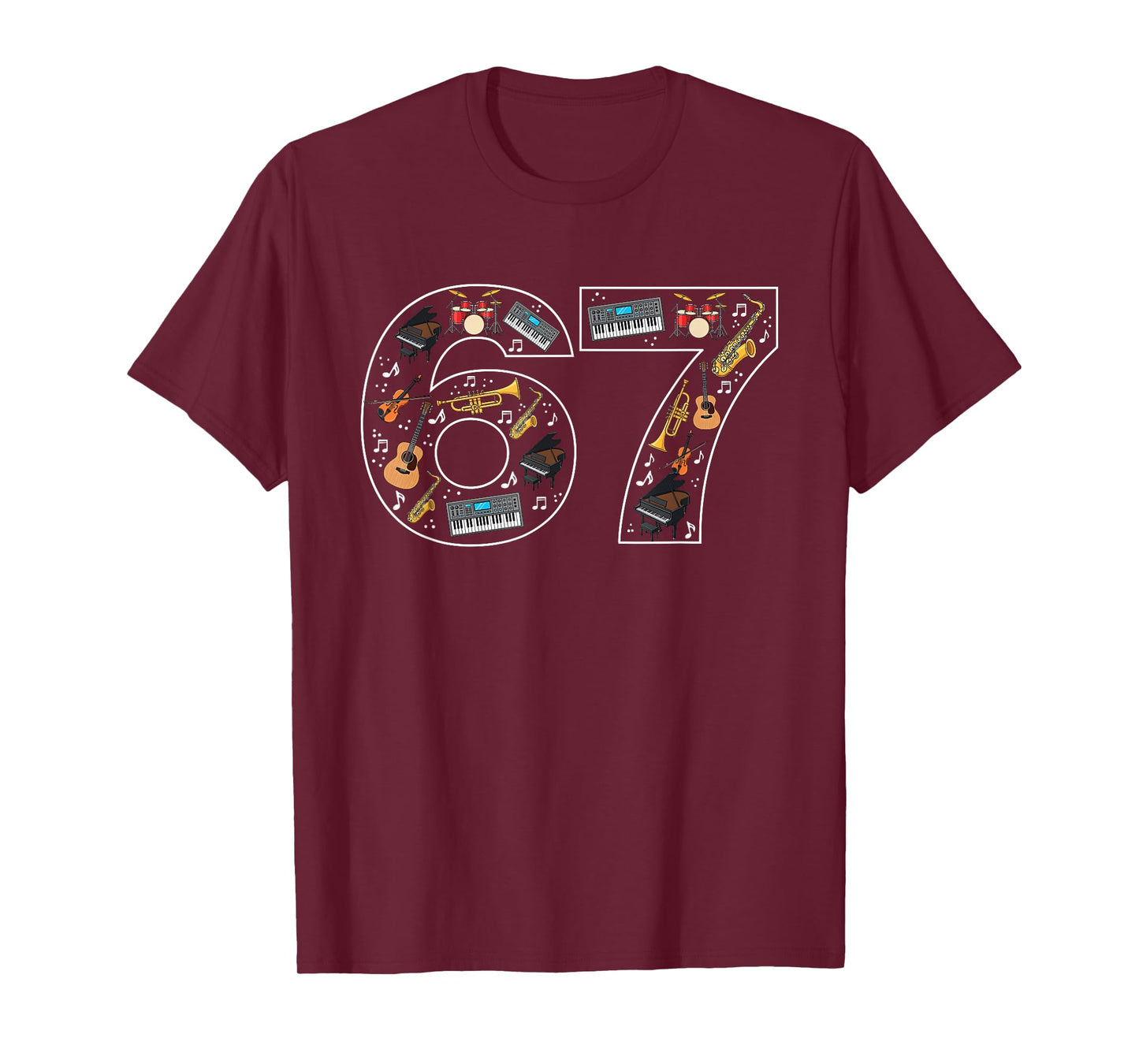 67 Musical Instruments Six Seven Music T-Shirt