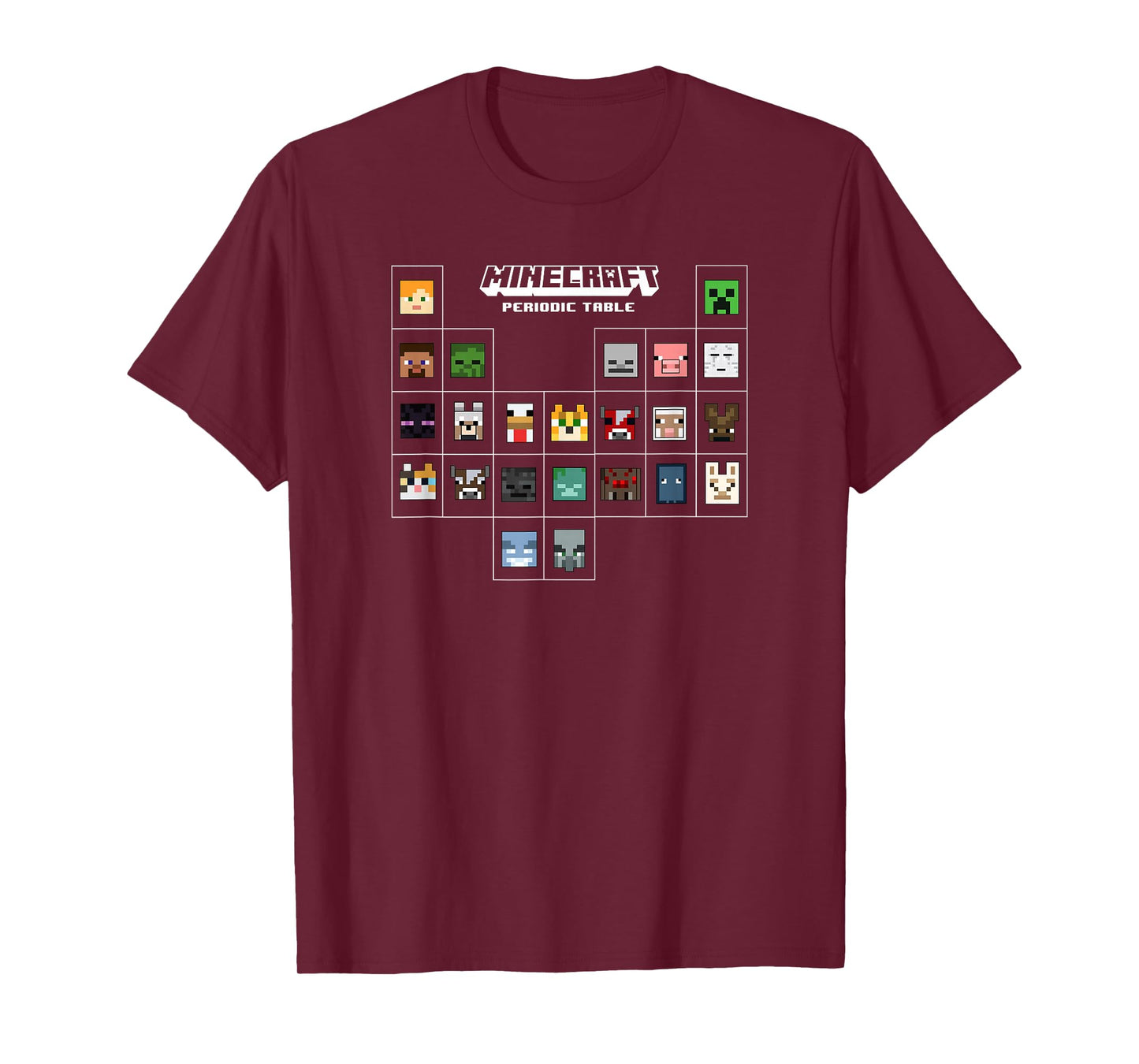 Minecraft Periodic Table Character Group T-Shirt