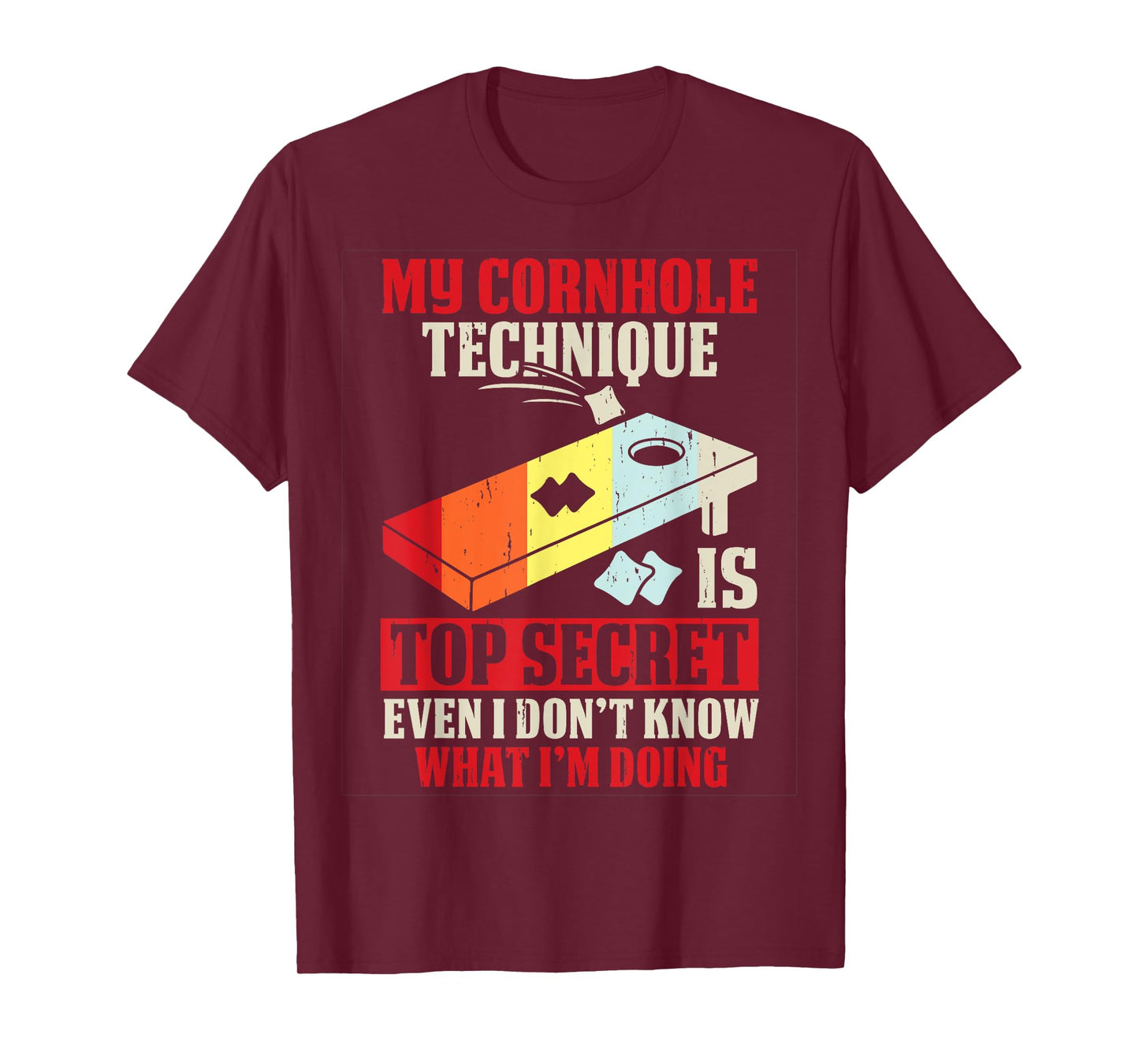 Funny Cornhole T-Shirt, Small, Black