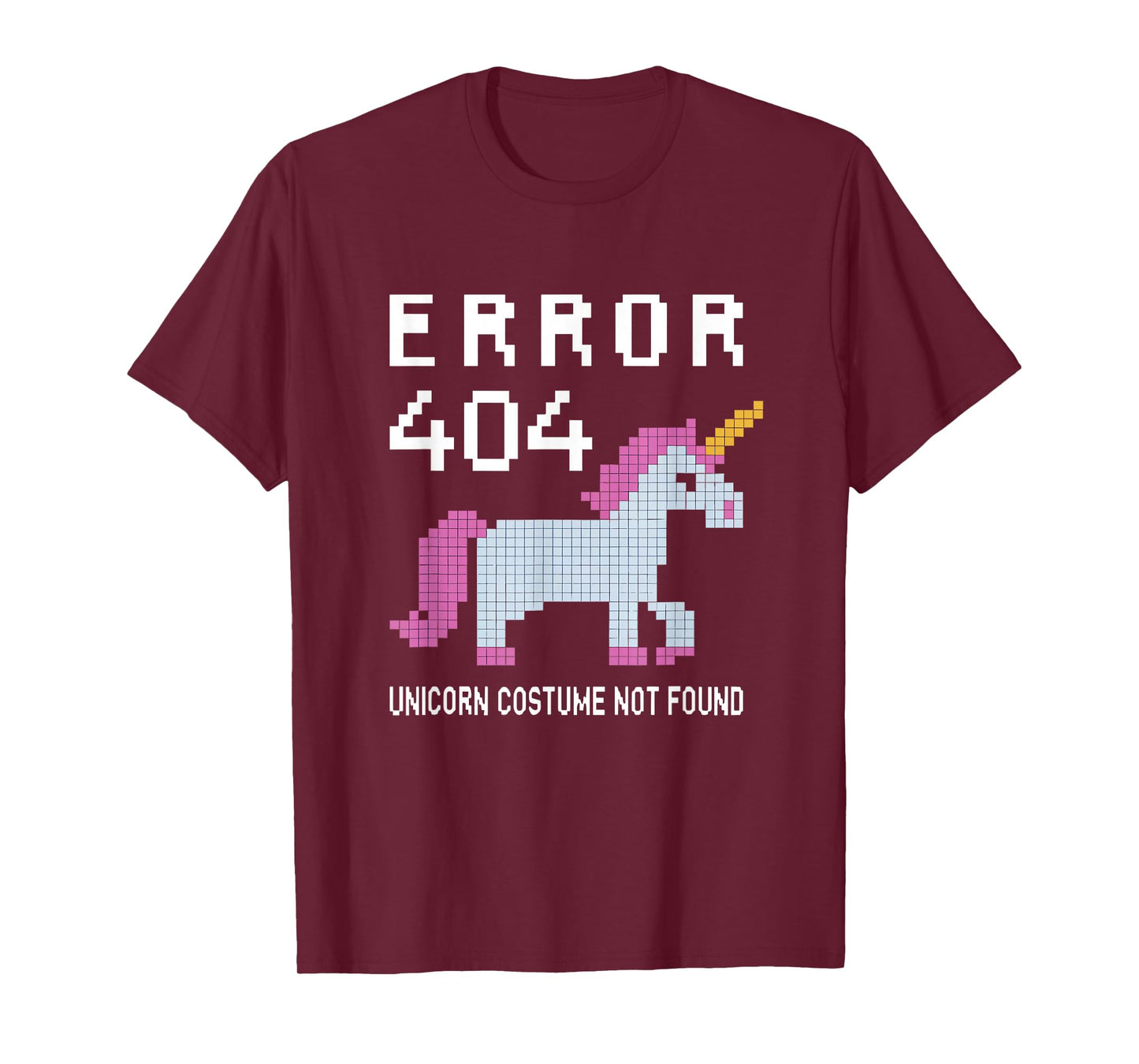 Error 404 Unicorn Costume Found Halloween Programmer It T-Shirt