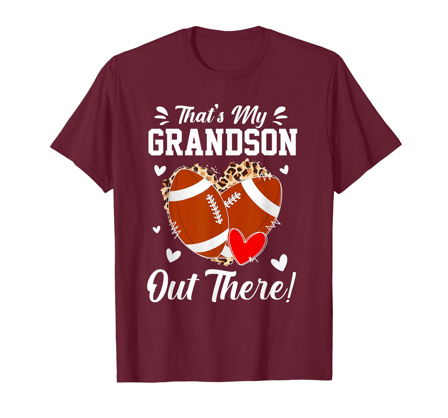 That's My Grandson Out There Football Grandparents T-Shirt