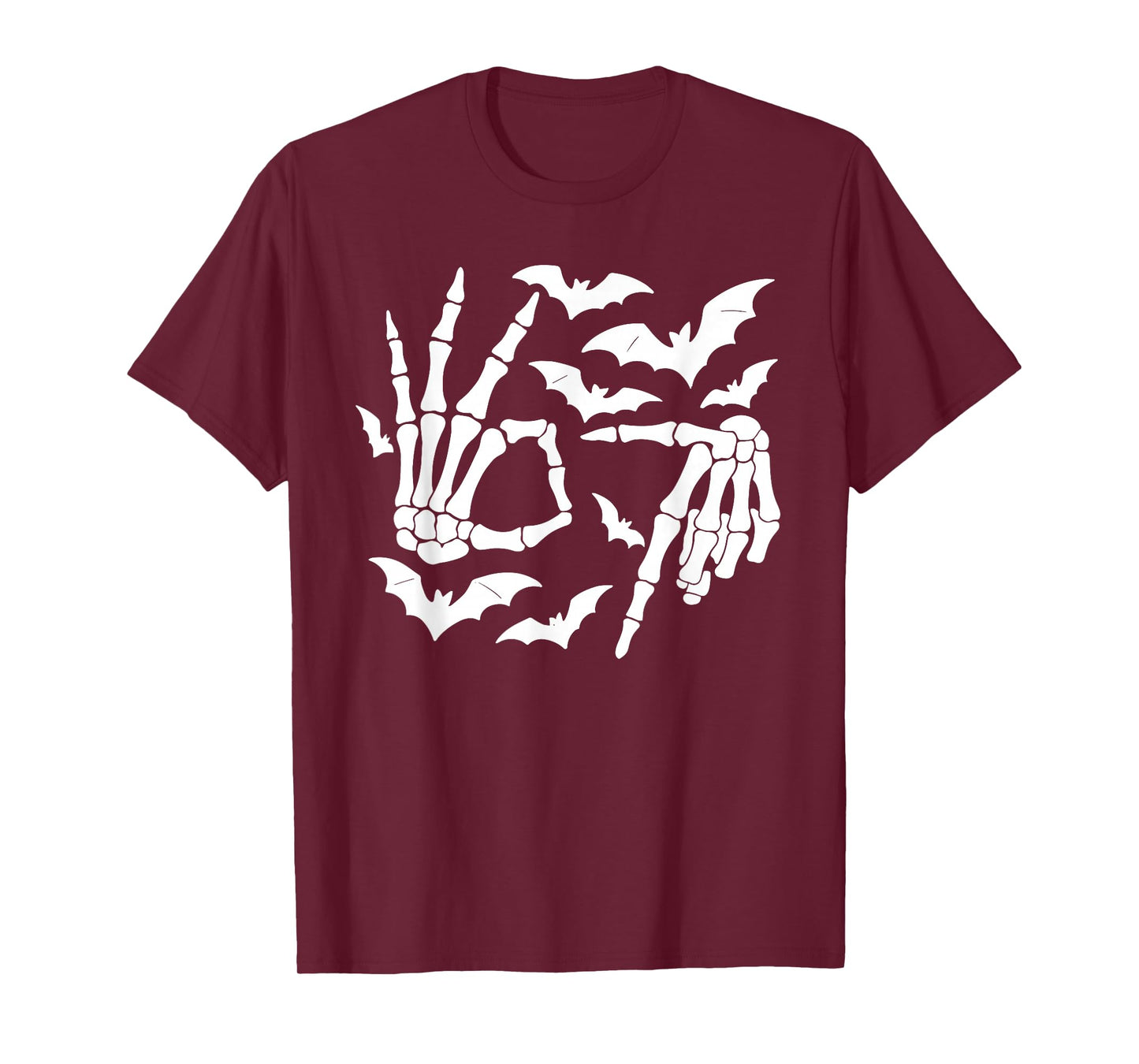 6 7 Meme Halloween Skeleton Hand Sign Graphic T-Shirt