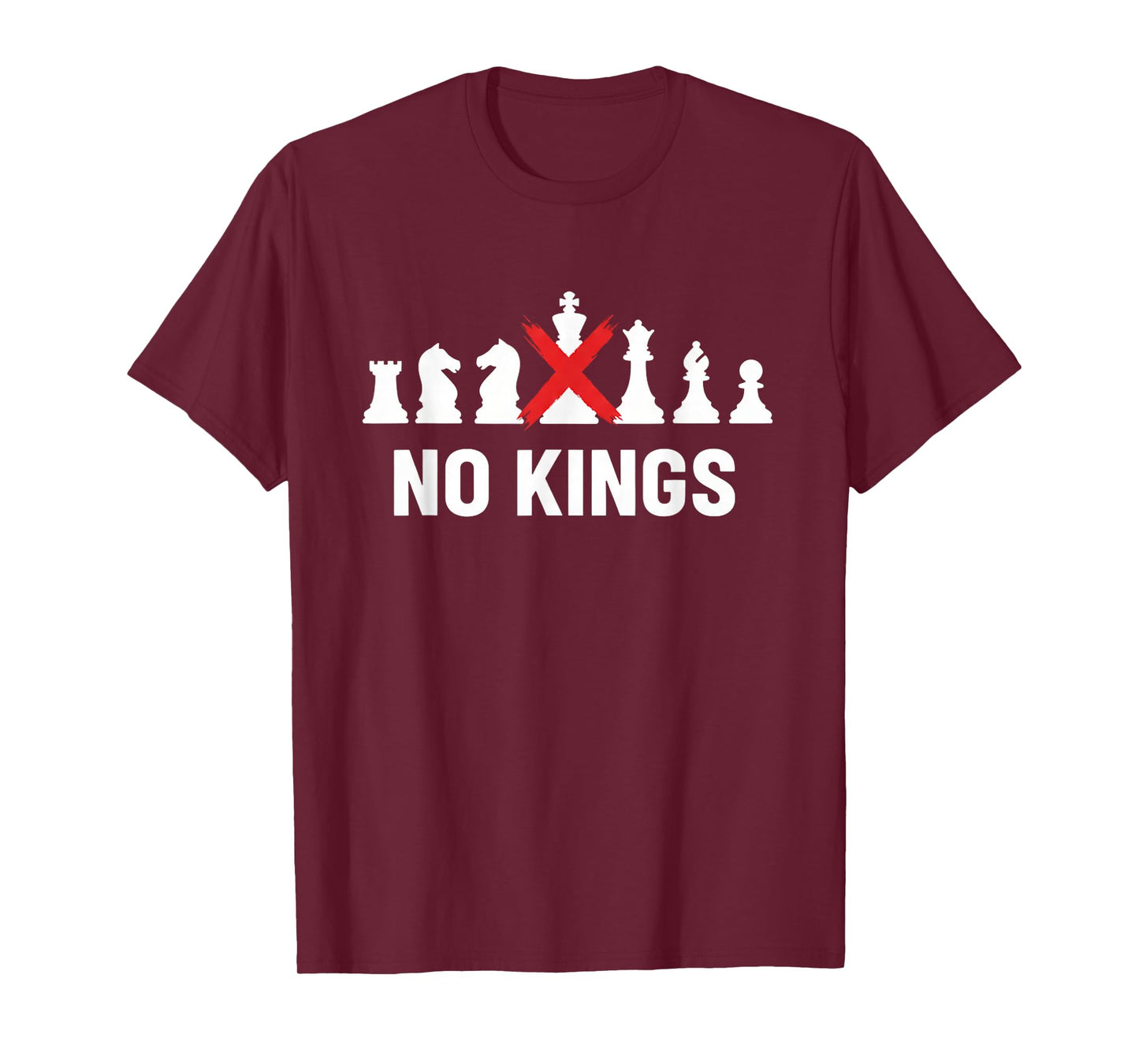 No Kings Patriotic Chess Men Women Liberty Freedom T-Shirt