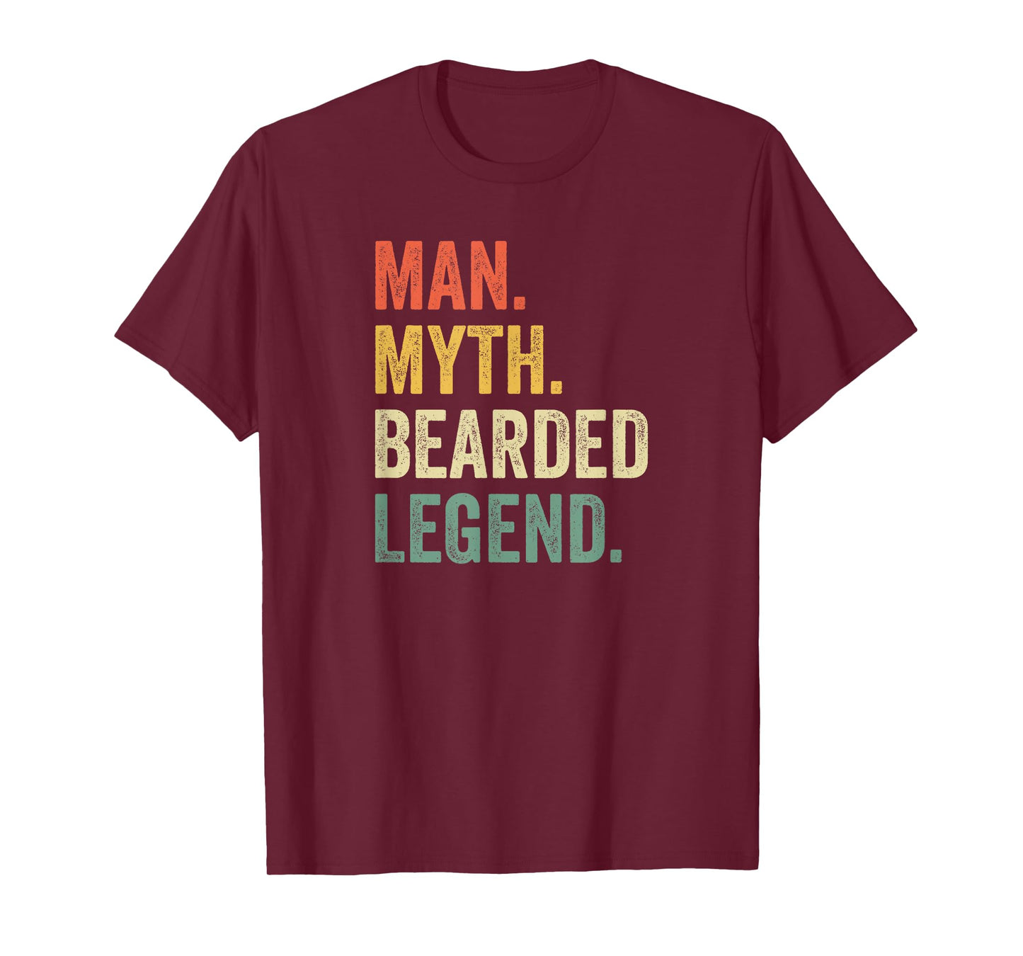 Man Myth Bearded Legend Dad Beard Father's Day Vintage T-Shirt