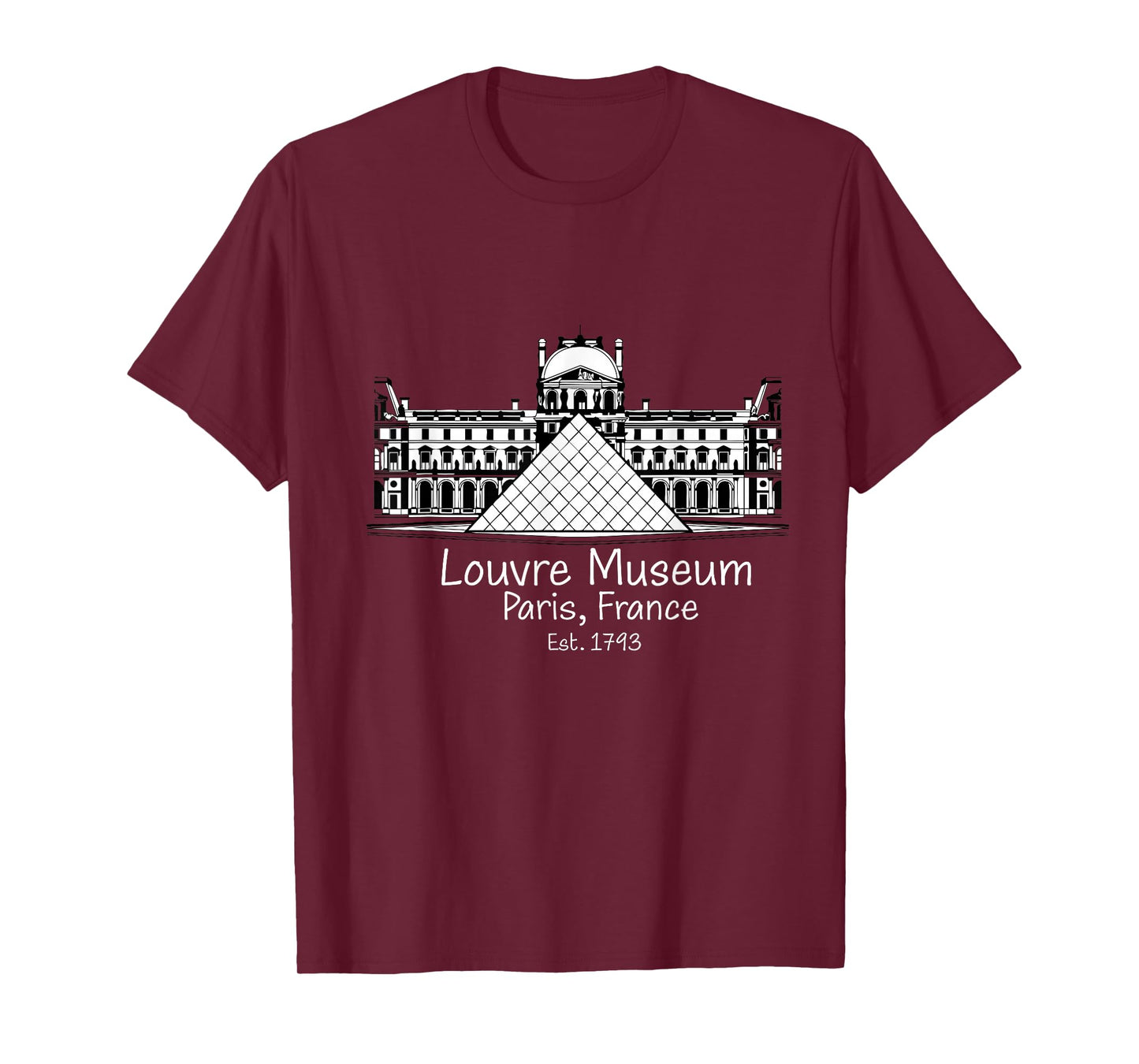 louvre Museum Paris Flag Souvenir Men Women Girls Boys T-Shirt