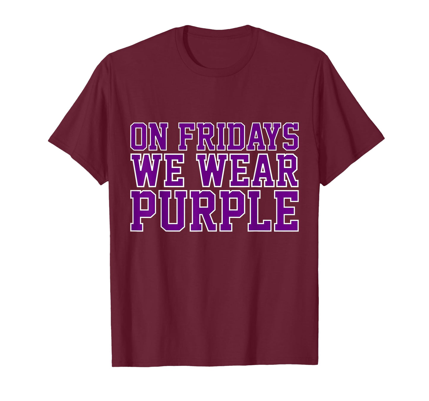 On Fridays We Wear Purple High School Football Team Pride T-Shirt