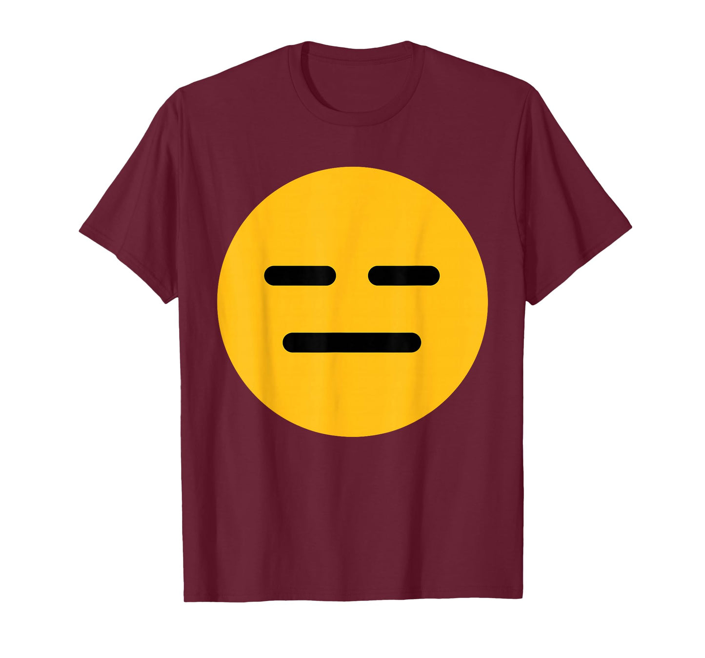 Funny Emoticon Expressionless Face with Straight Mouth T-Shirt