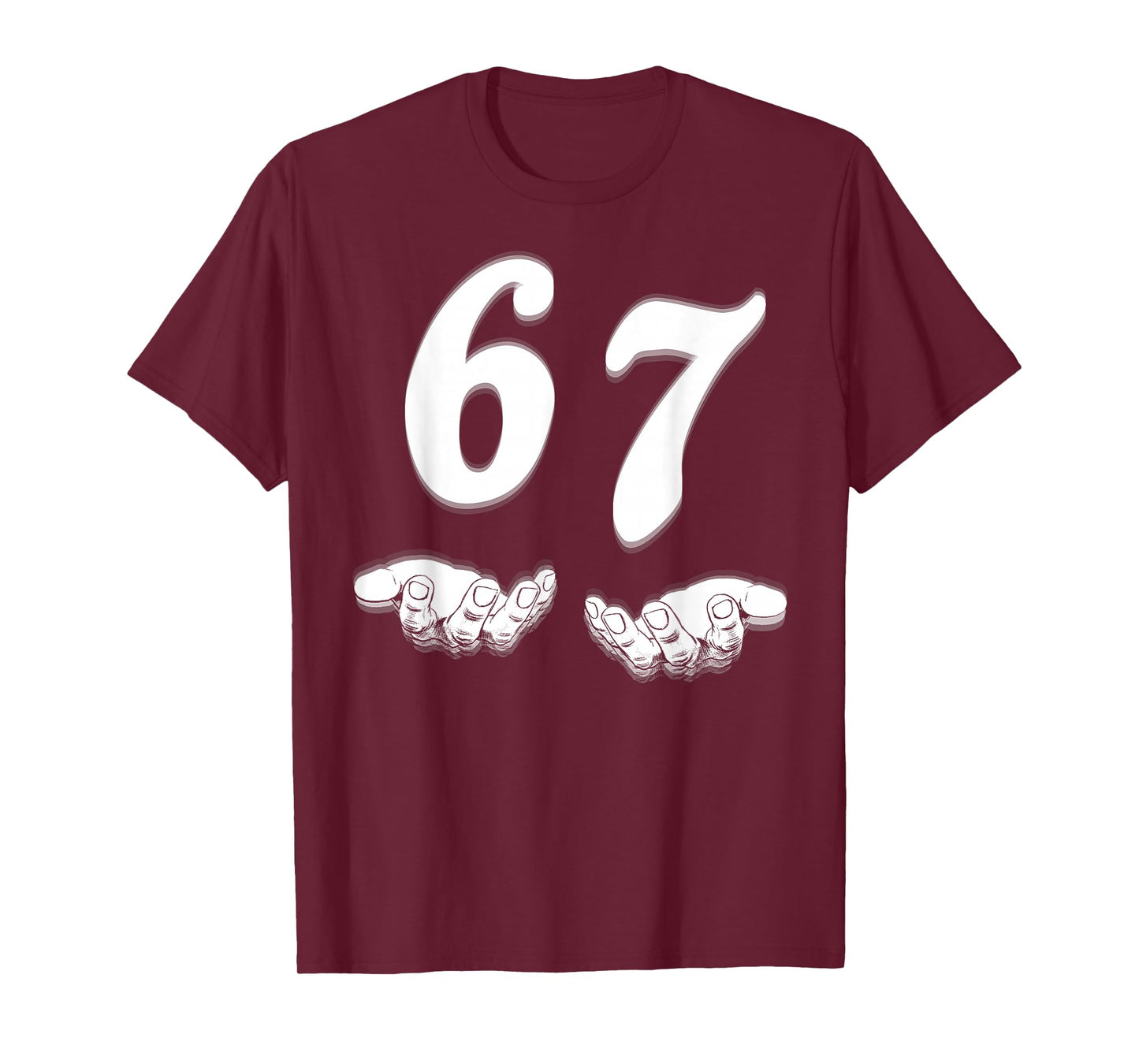 Funny Six Seven 6 7 Meme Gen Alpha Slang T-Shirt