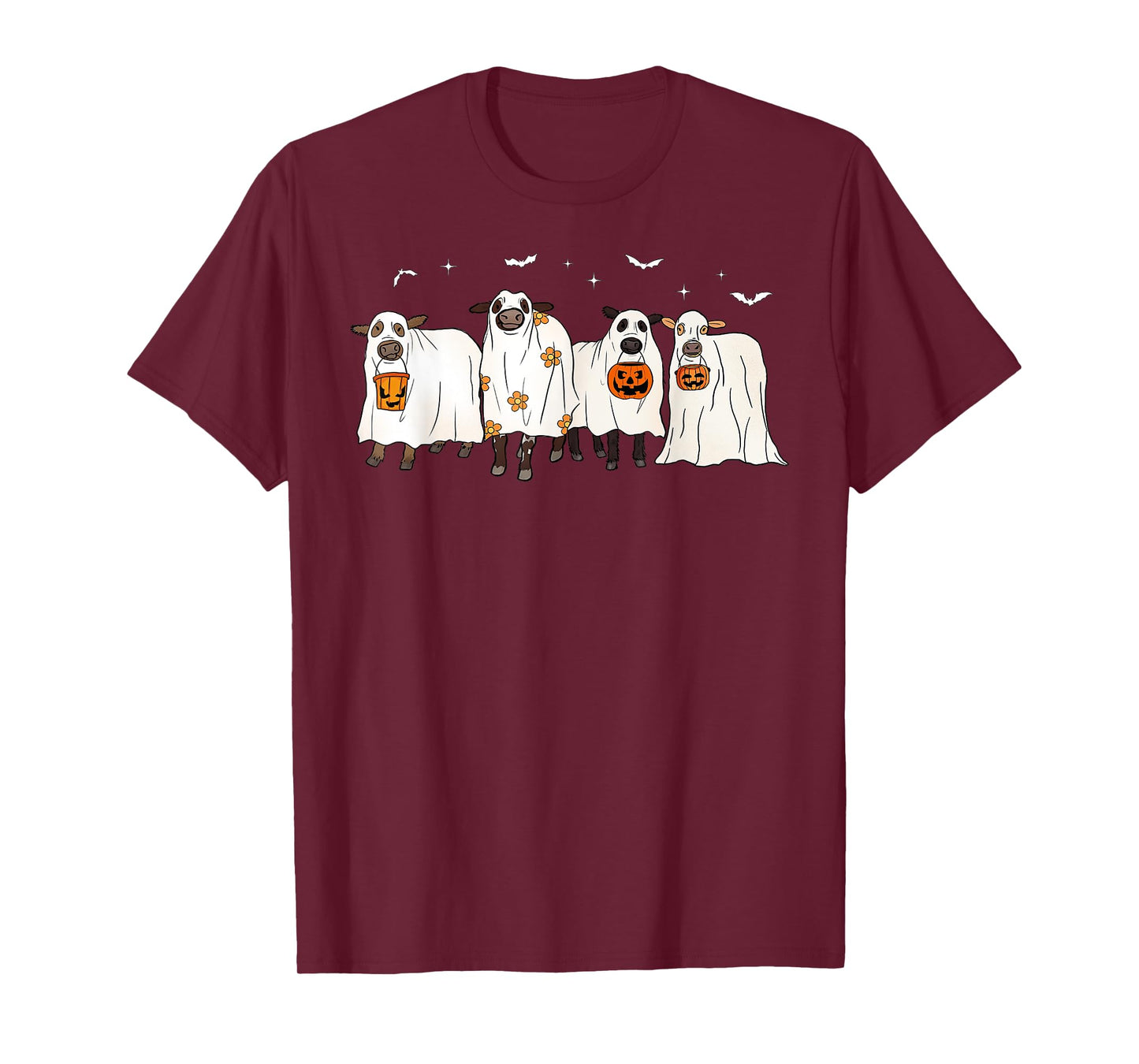 Halloween Ghost Cows Trick Or Treat T-Shirt