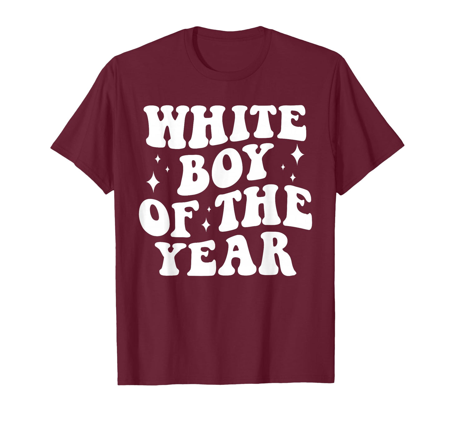 White Boy Of The Year Bold Funny Groovy Funny T-Shirt