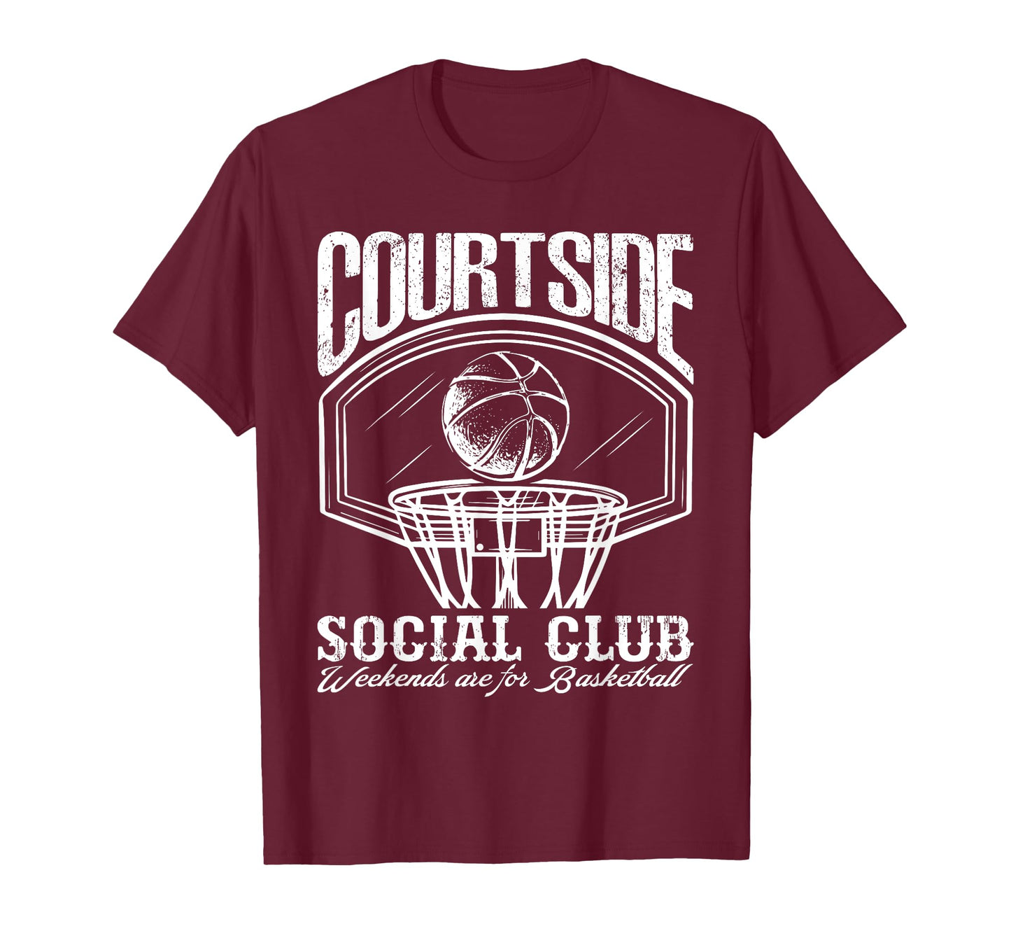Funny Courtside Social Club Game Day Basketball Basketballer T-Shirt