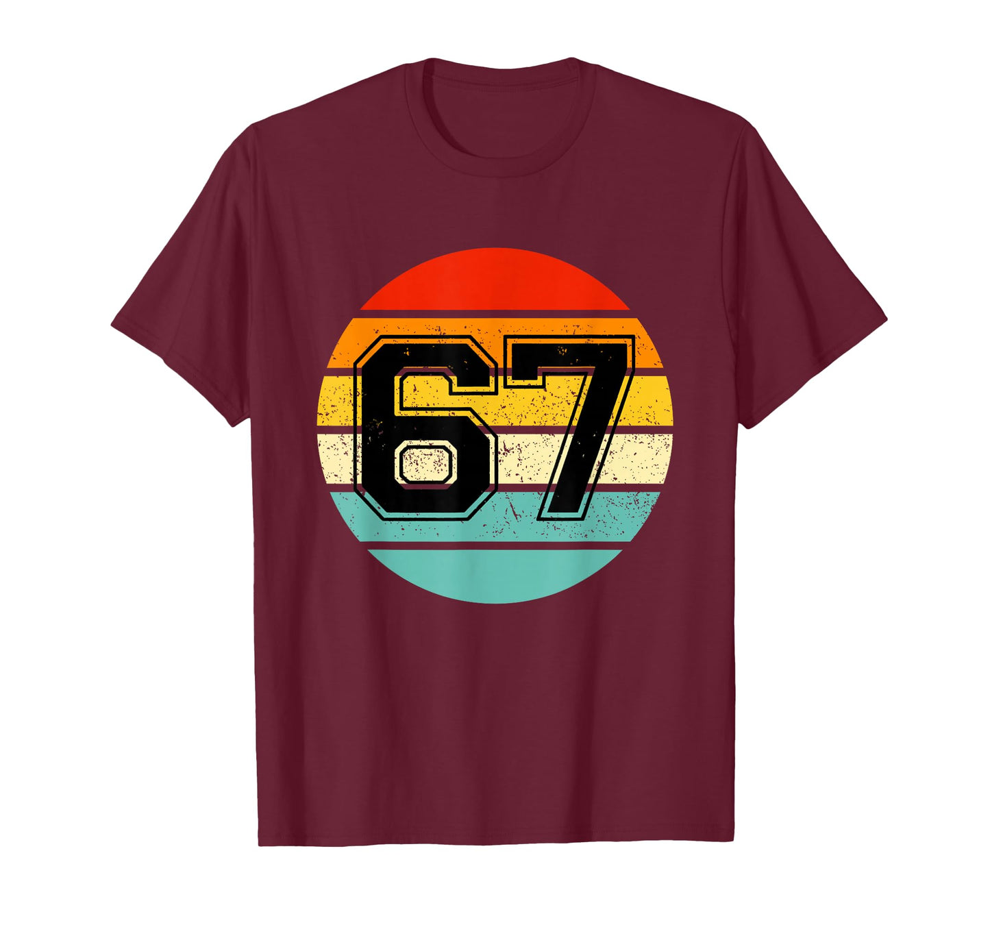 67 Meme Six Seven 6 7 Meme Funny Number Vintage T-Shirt