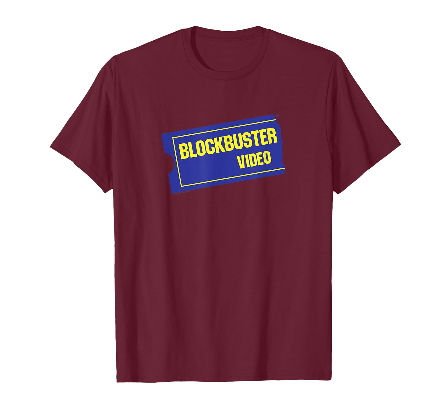 Blockbuster Vintage Ticket Logo Retro Video Rental Store T-Shirt