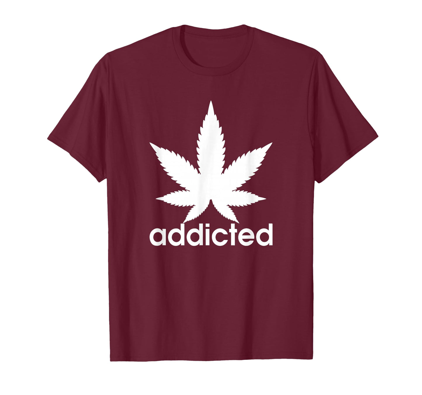 Weed Marijuana Addicted 420 Day Weed Leaf Vintage Retro T-Shirt