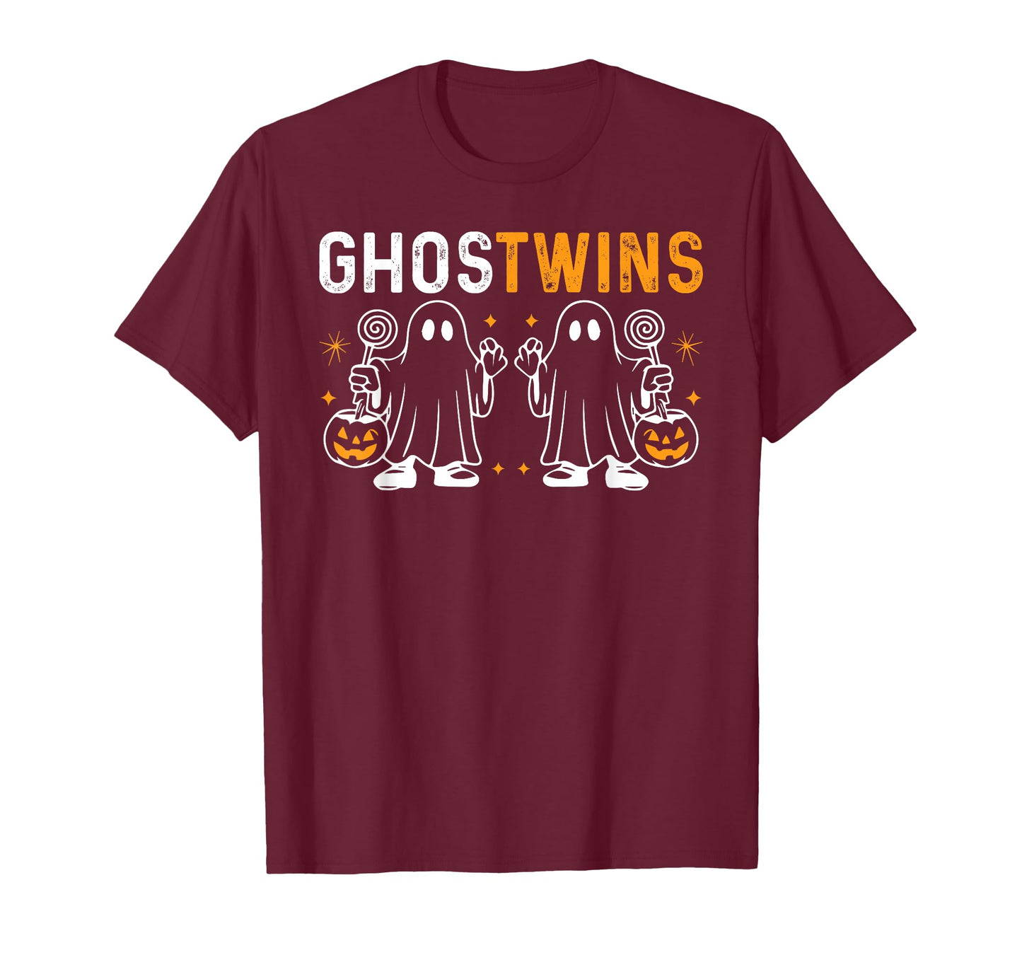 Spirit Week Twin Day Halloween Ghost Twins Boys Girls Kids T-Shirt