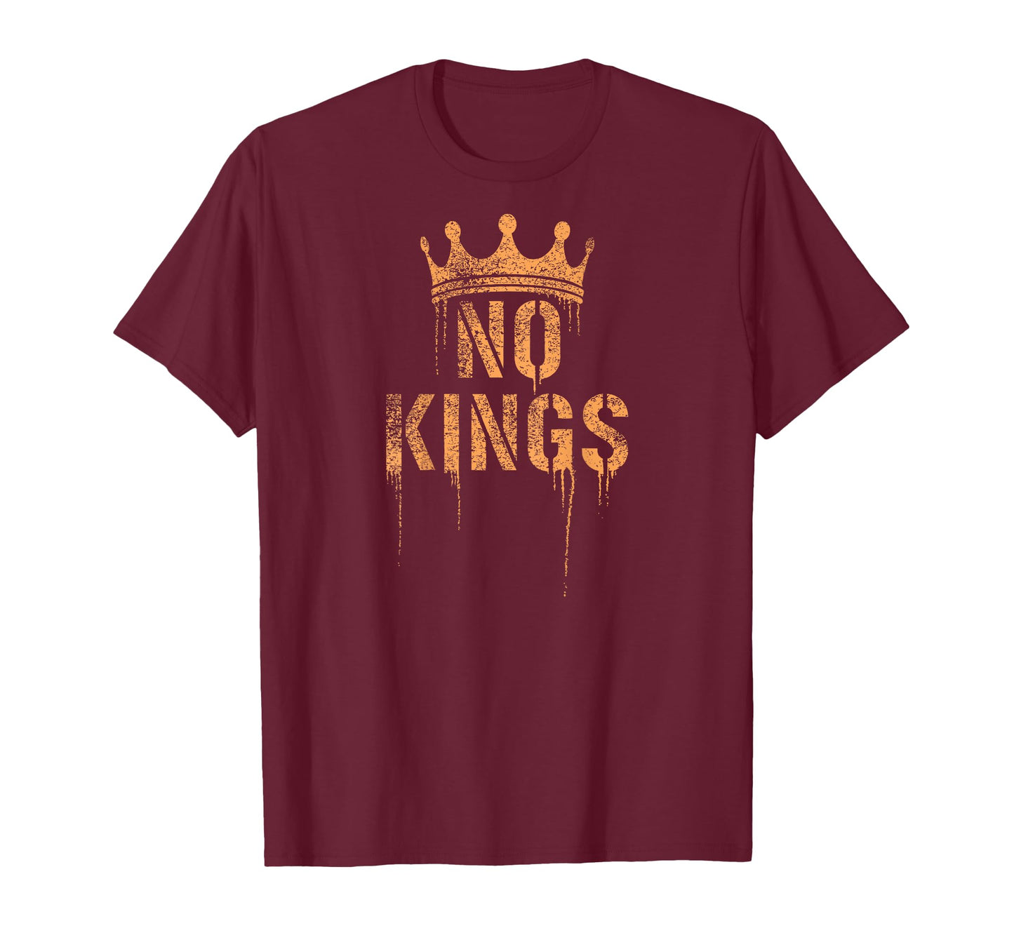No Kings BACK PRINT | Cracked Crown, Grunge - Political T-Shirt