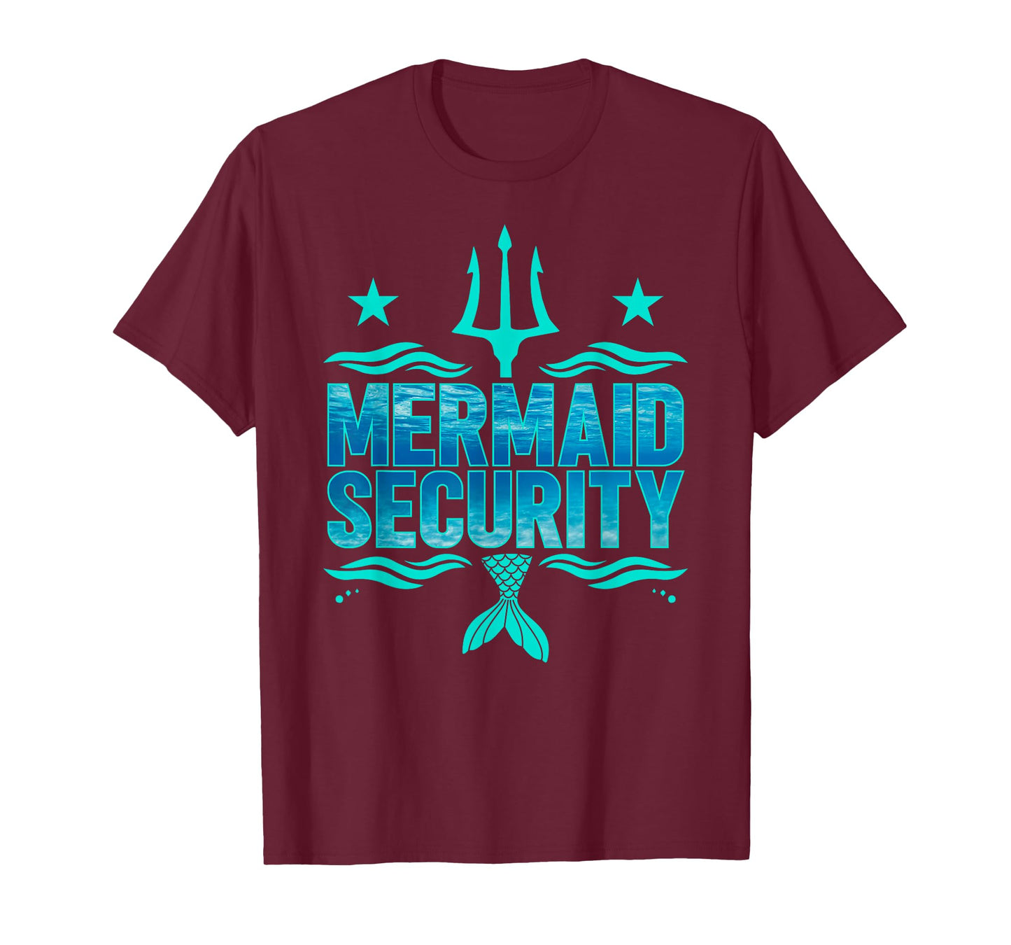 Mermaid Security Squad Matching Trident Birthday Love Merman T-Shirt