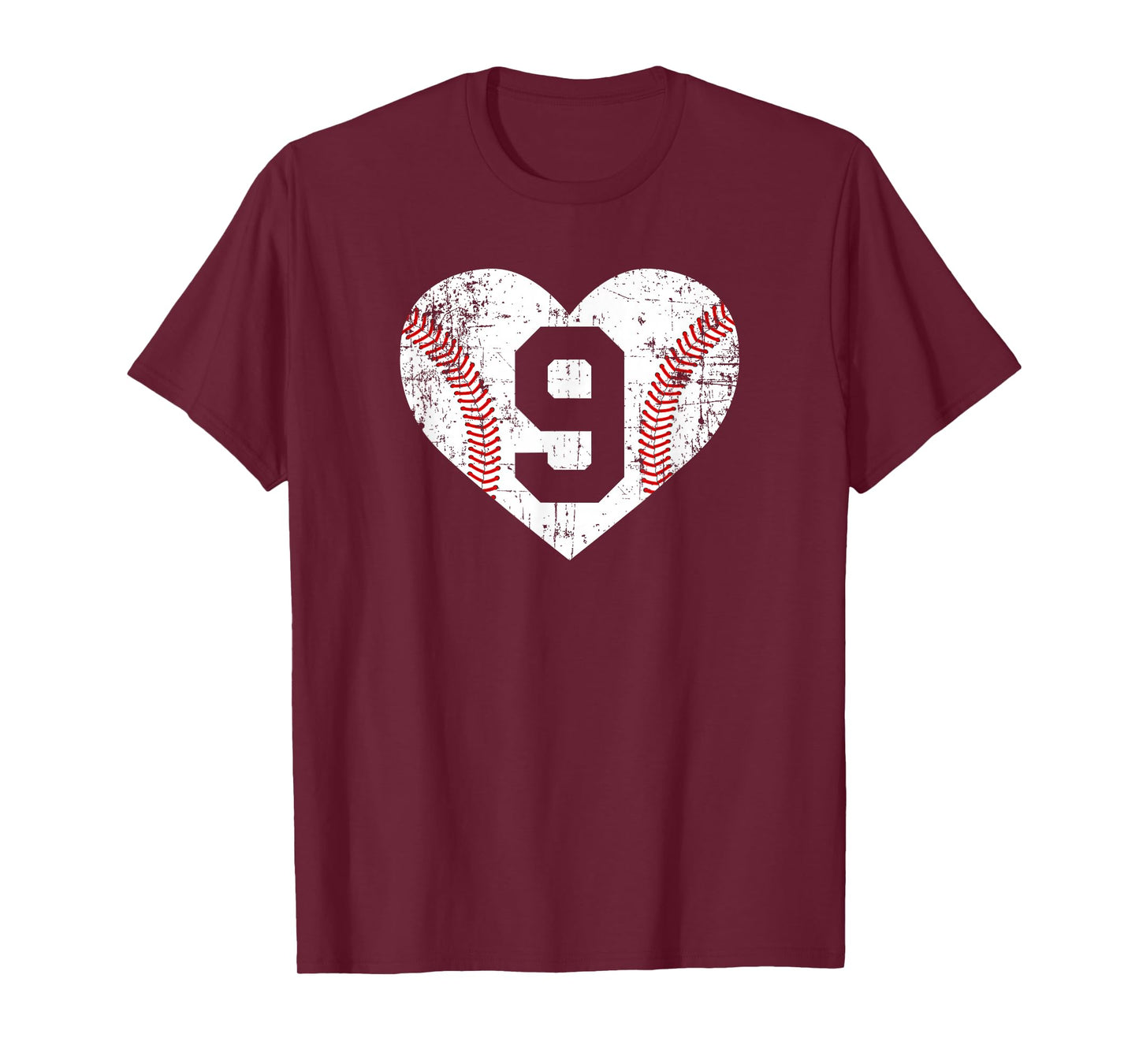 Vintage Baseball 9 Jersey Number T-Shirt