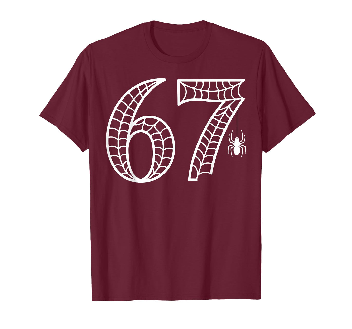Halloween 67 Costume 6 7 Creepy Web Funny Matching Outfit T-Shirt