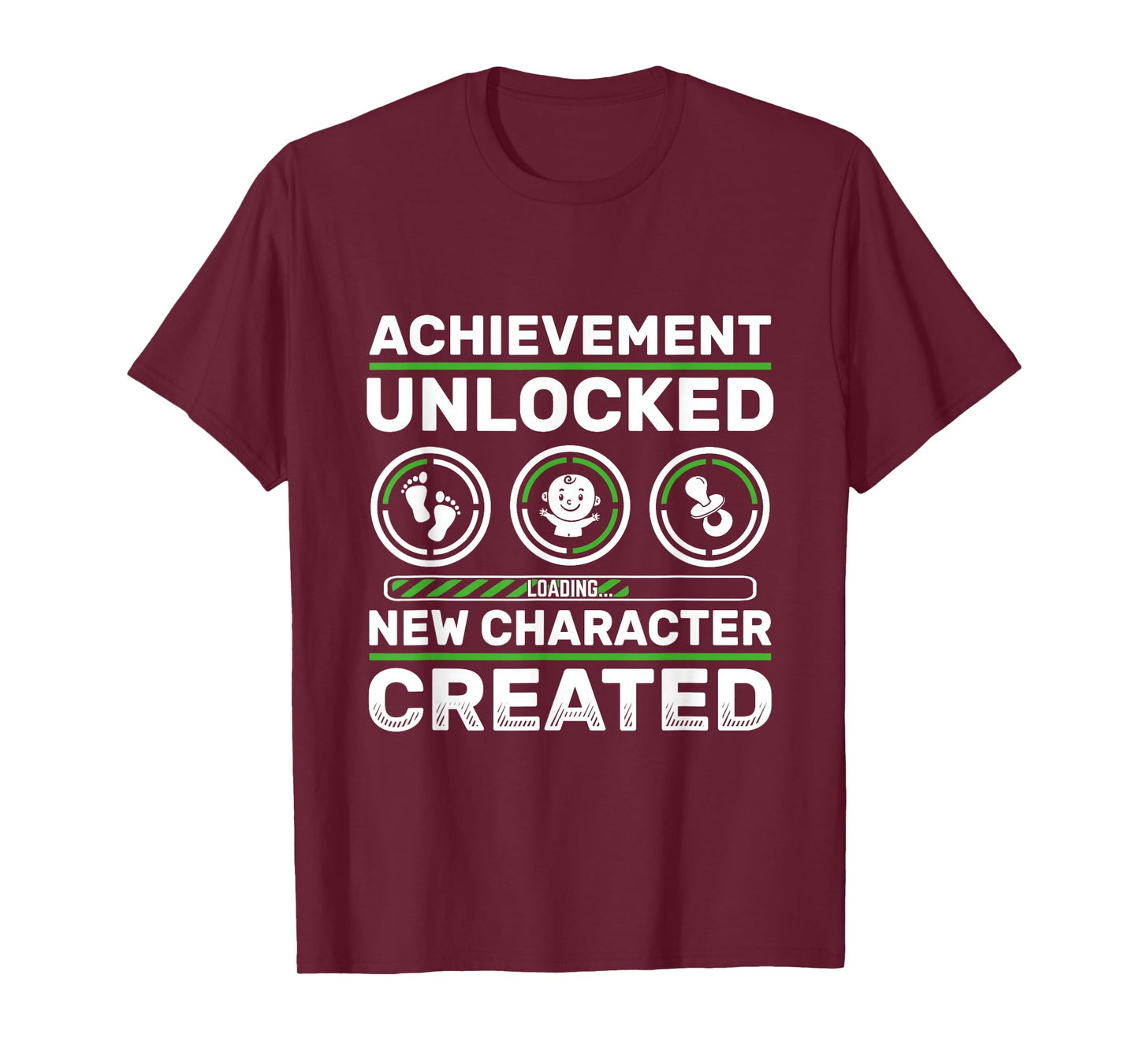 Schwangerschaft verknden Geschenk Zocker New Character Created - Pregnancy Announcement Dad Gamer T-Shirt
