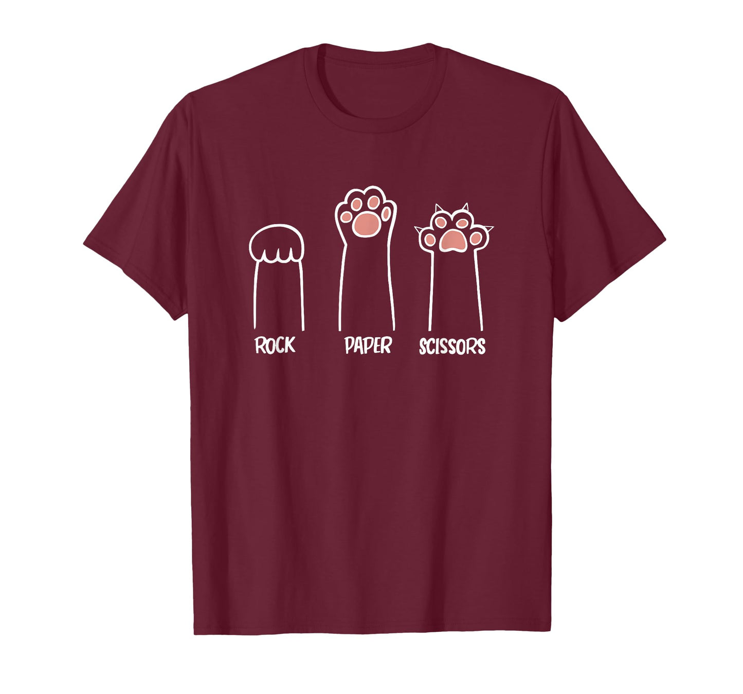 Rock Paper Scissors Game Cute Cat Kitty Paws T-Shirt