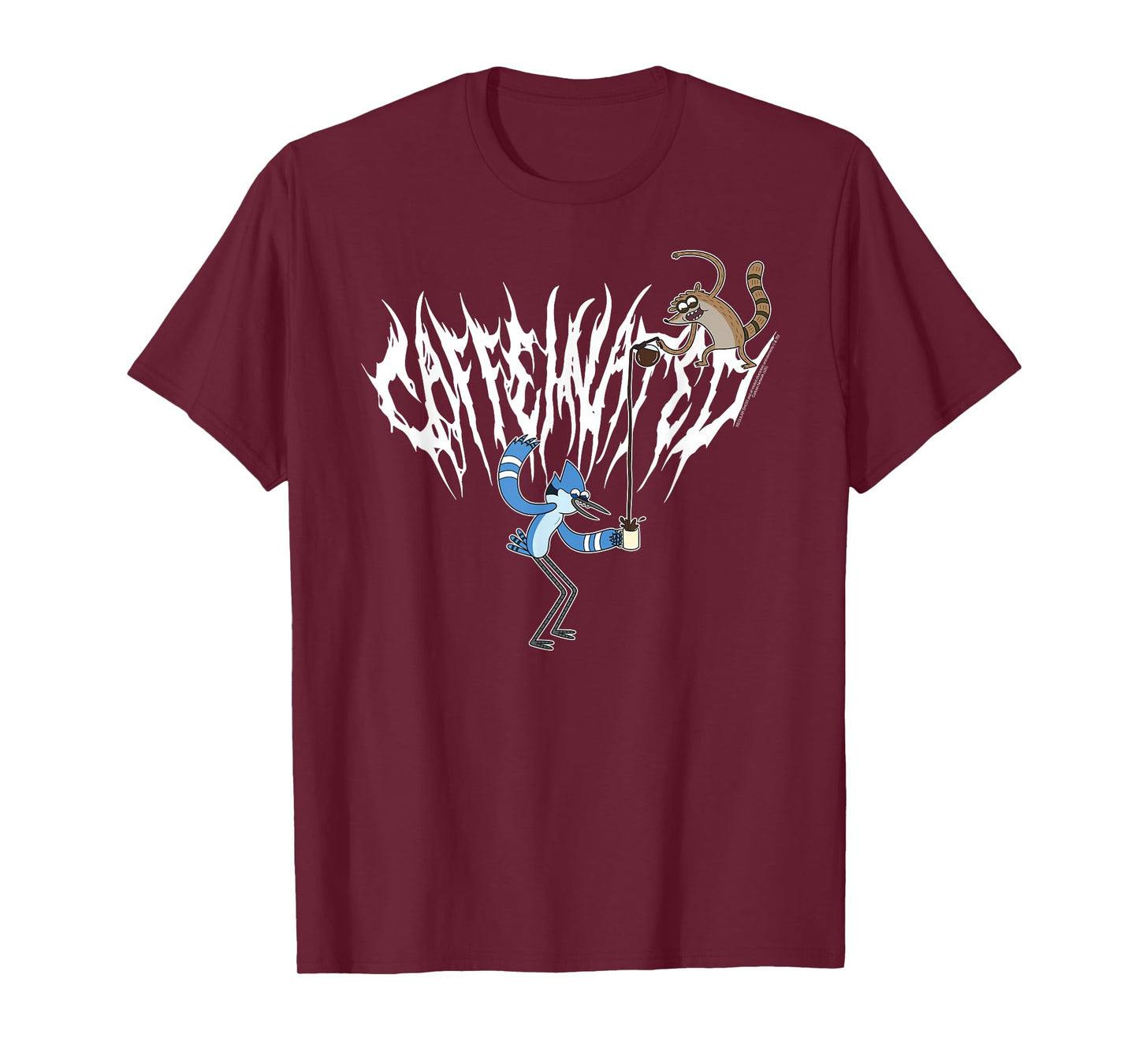 Regular Show Metal Caffeinated by Coffee Funny Cartoon T-Shirt