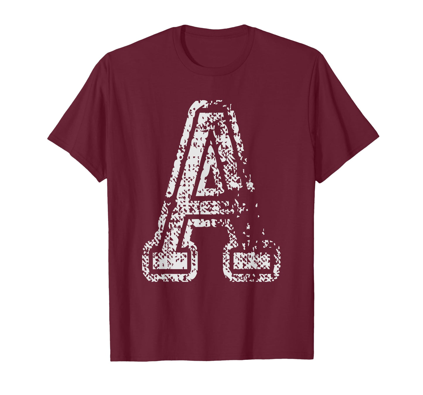 Team Jersey A Spelling Names School Sports Vintage Letter A T-Shirt