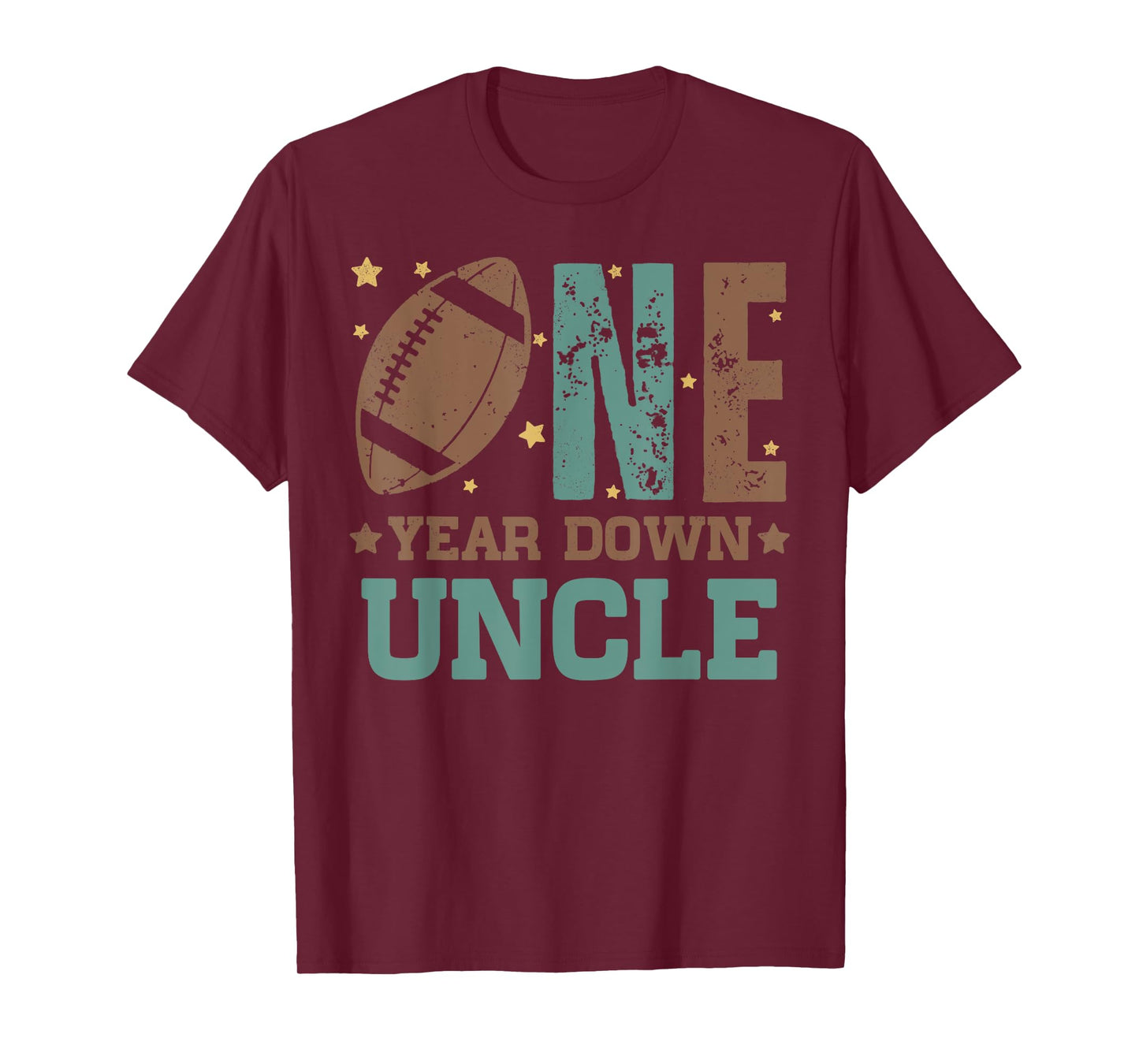 Uncle of the 1 Year old Football 1st Year Down Birthday T-Shirt