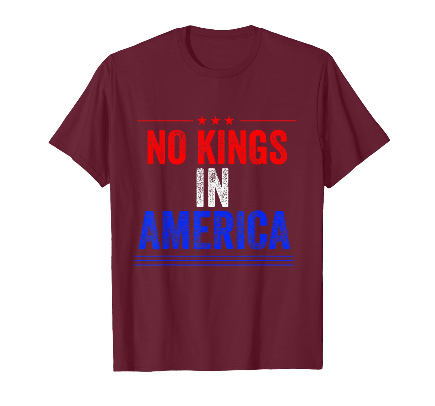 No Kings in America flag Protest Save Democracy T-Shirt