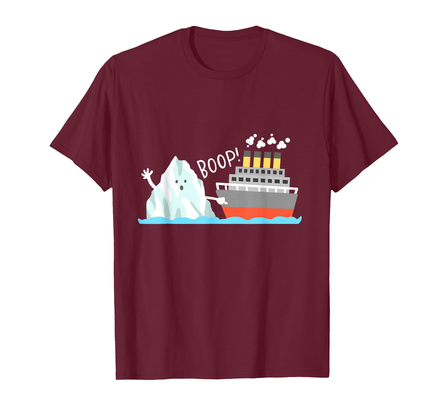 Boop Funny Titanic and Iceberg Pun Joke Meme Boys Girls Kids T-Shirt