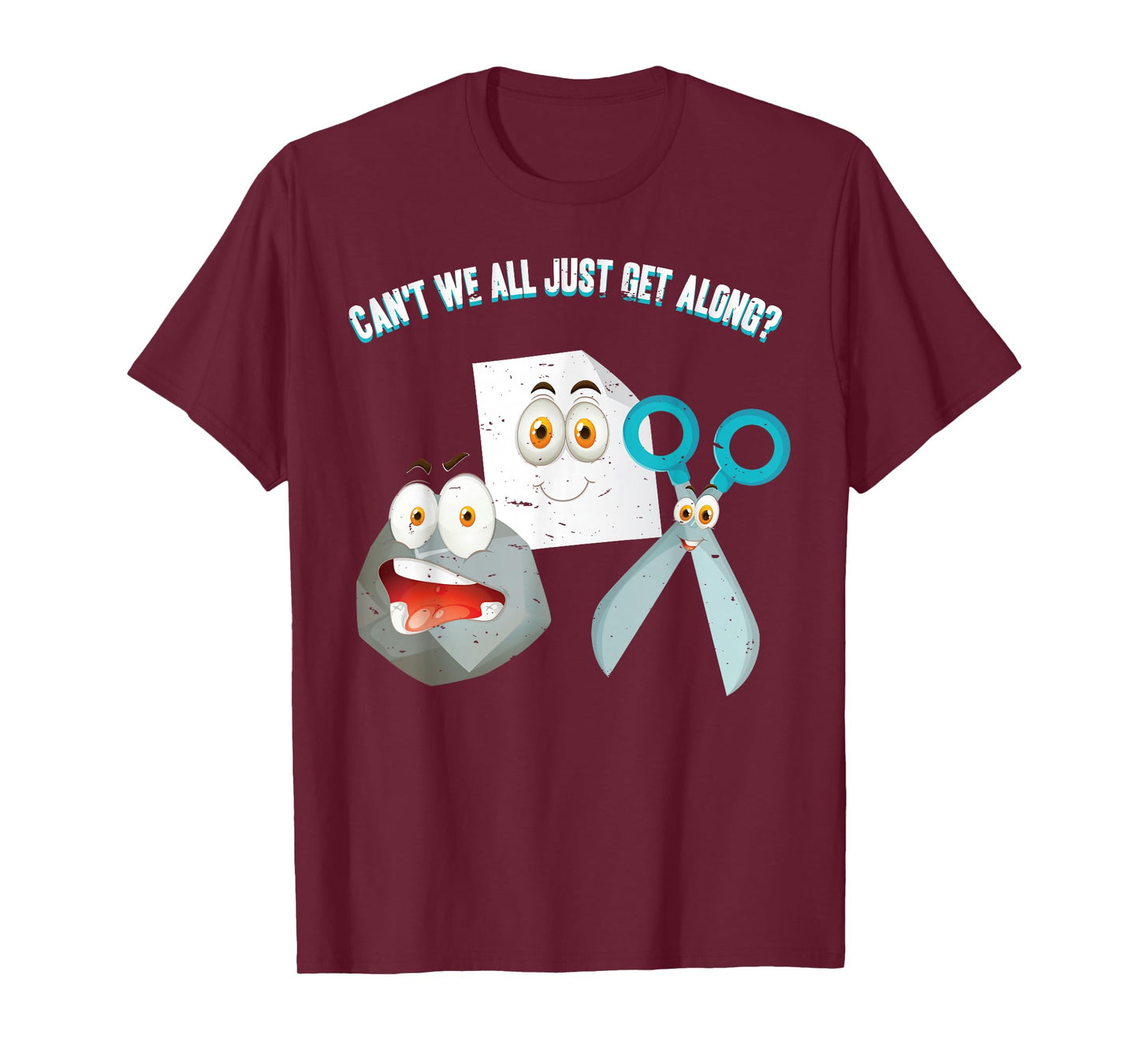 Can't We All Just Get Along? Rock Paper Scissors T-Shirt