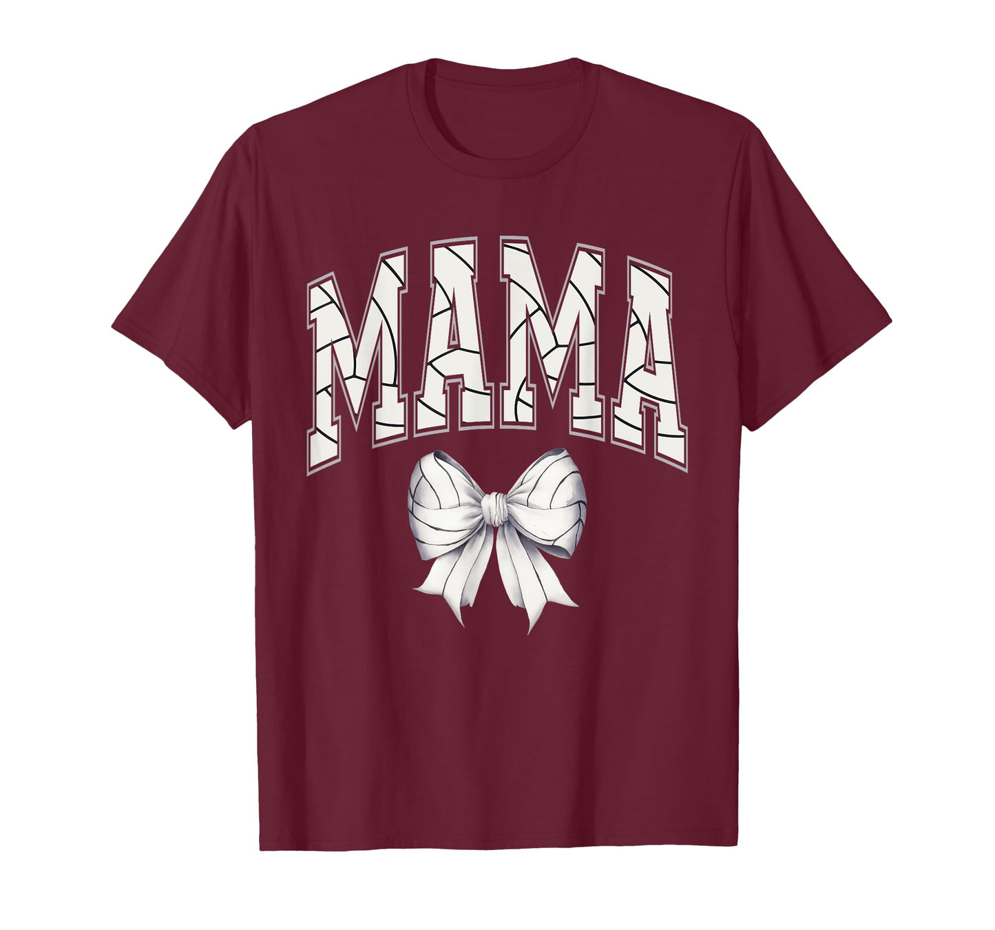 Volleyball Mama Shirt Volleyball Mom Coquette Bow Game Day T-Shirt