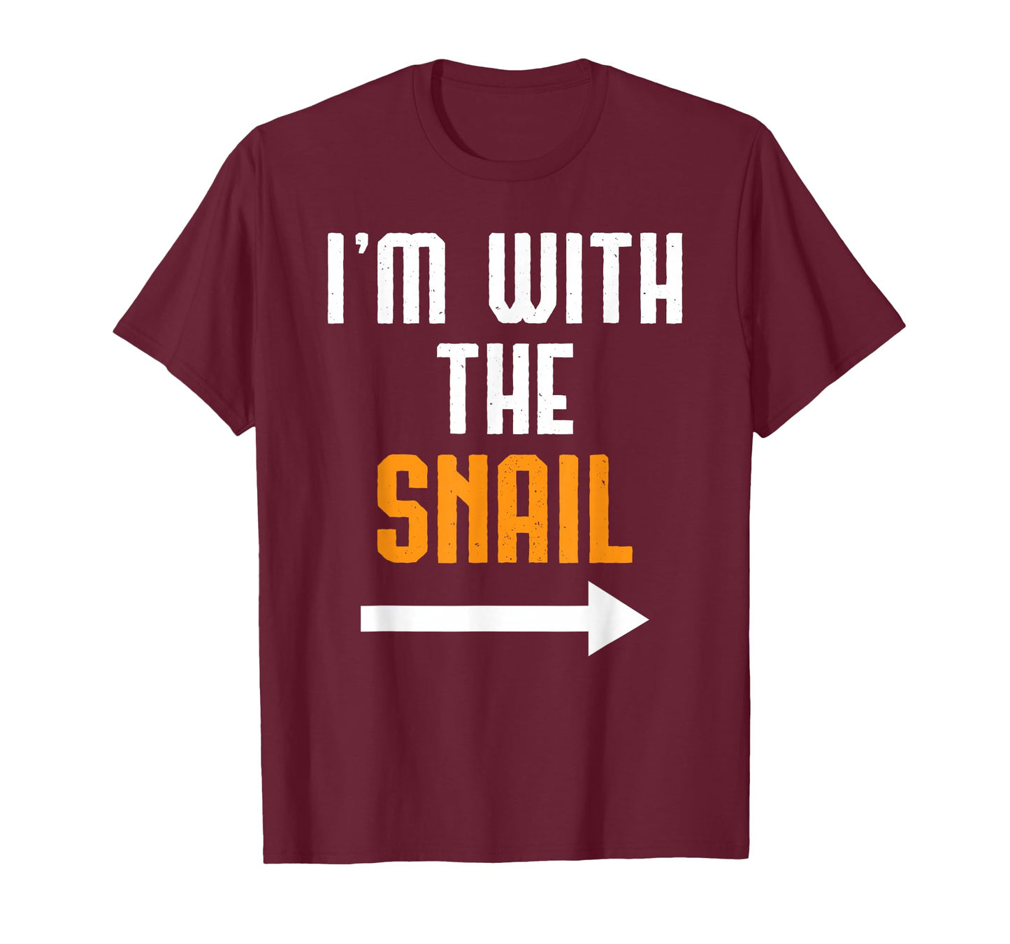 I'm With The Snail Shirt Costume Funny Halloween Couple T-Shirt