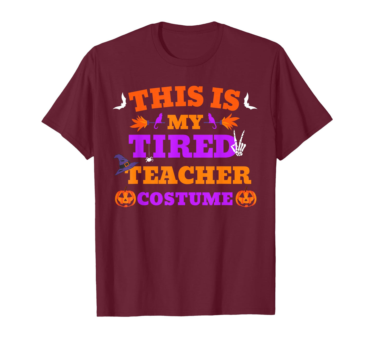 This is My Tired Teacher Costume Funny Halloween Teachers T-Shirt