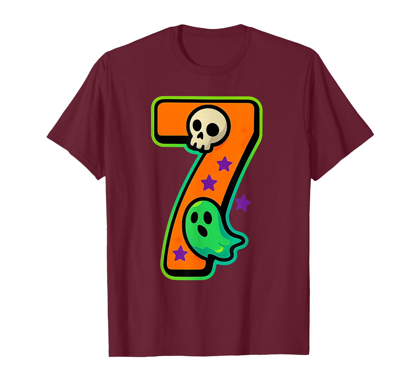 Number 7 Funny Meme Saying 6 7 Six Seven Halloween T-Shirt