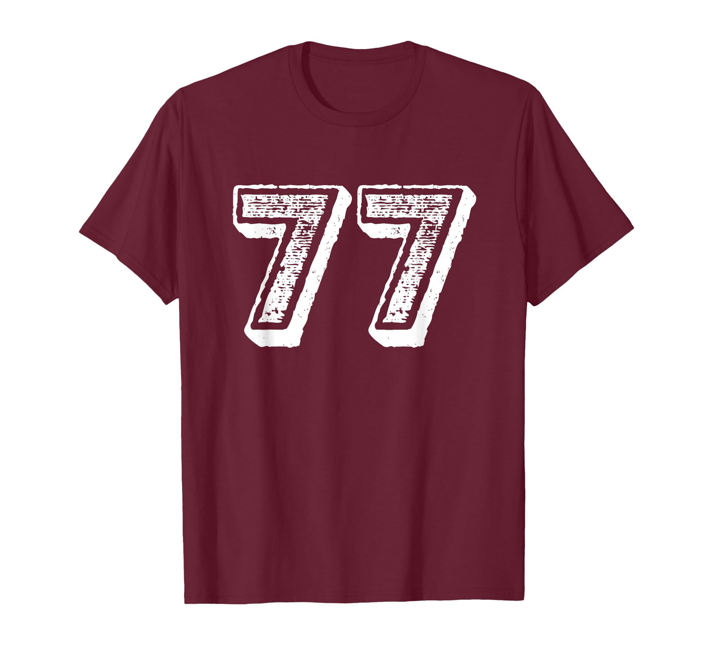 Number 77 Sports Jersey Player #77 Fan Front Print Vintage T-Shirt