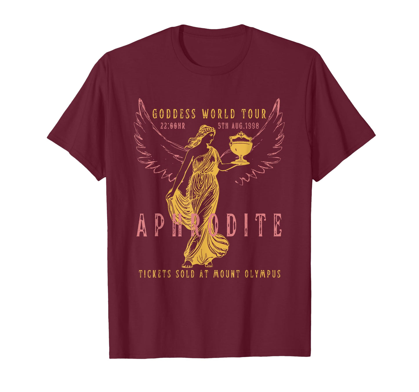 Aphrodite Goddess World Tour Distressed Band Dark Academia T-Shirt