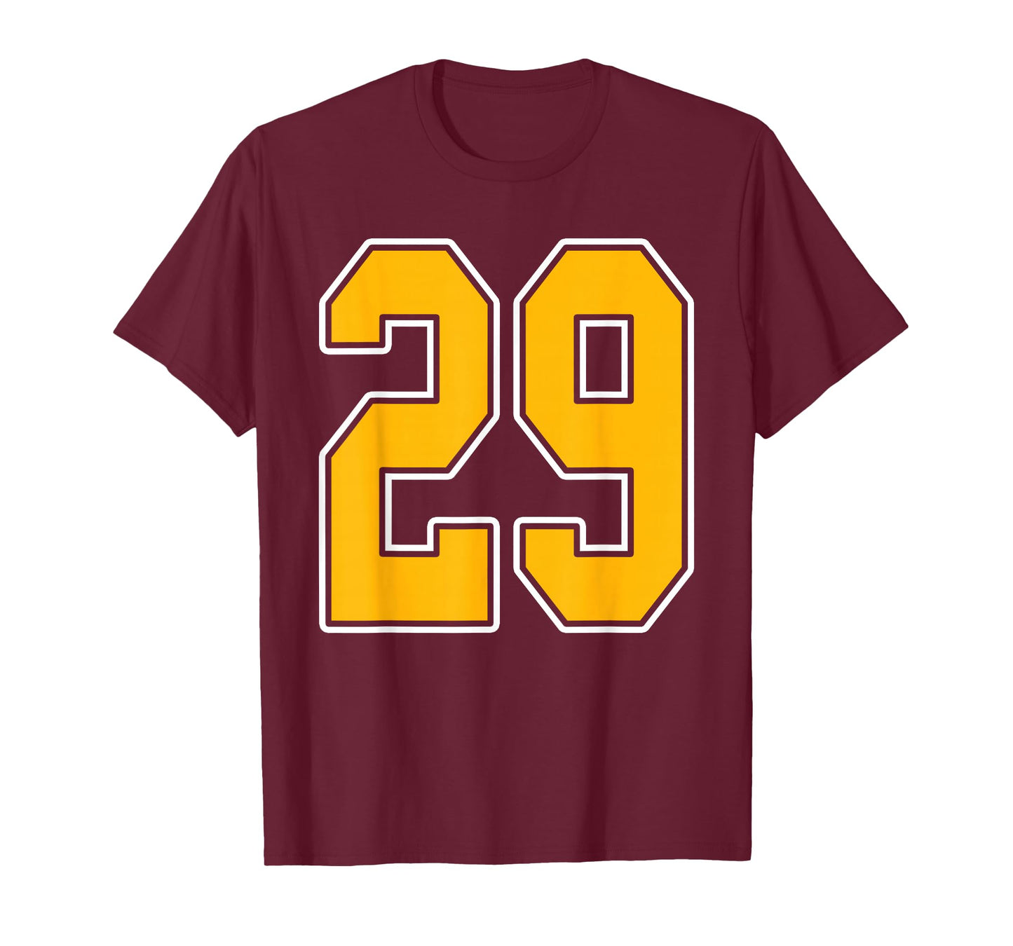 Gold and White Sports Number 29 Jersey Uniform Player T-Shirt